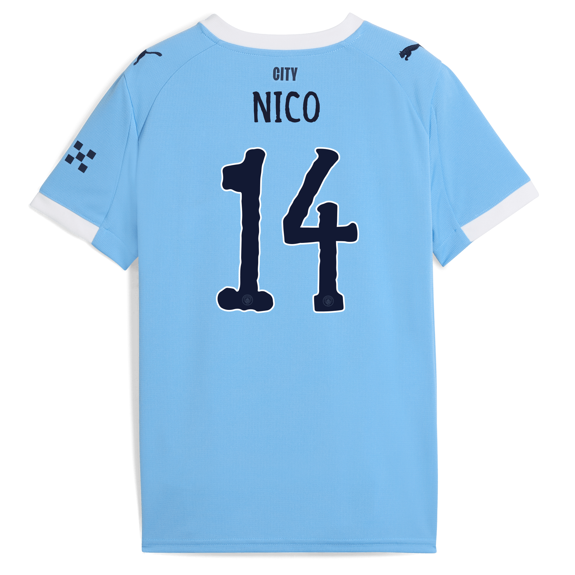 Manchester City kids manchester city kidsuper home jersey 202526 with nico 14 printing Collection - ManchesterCitystore.com