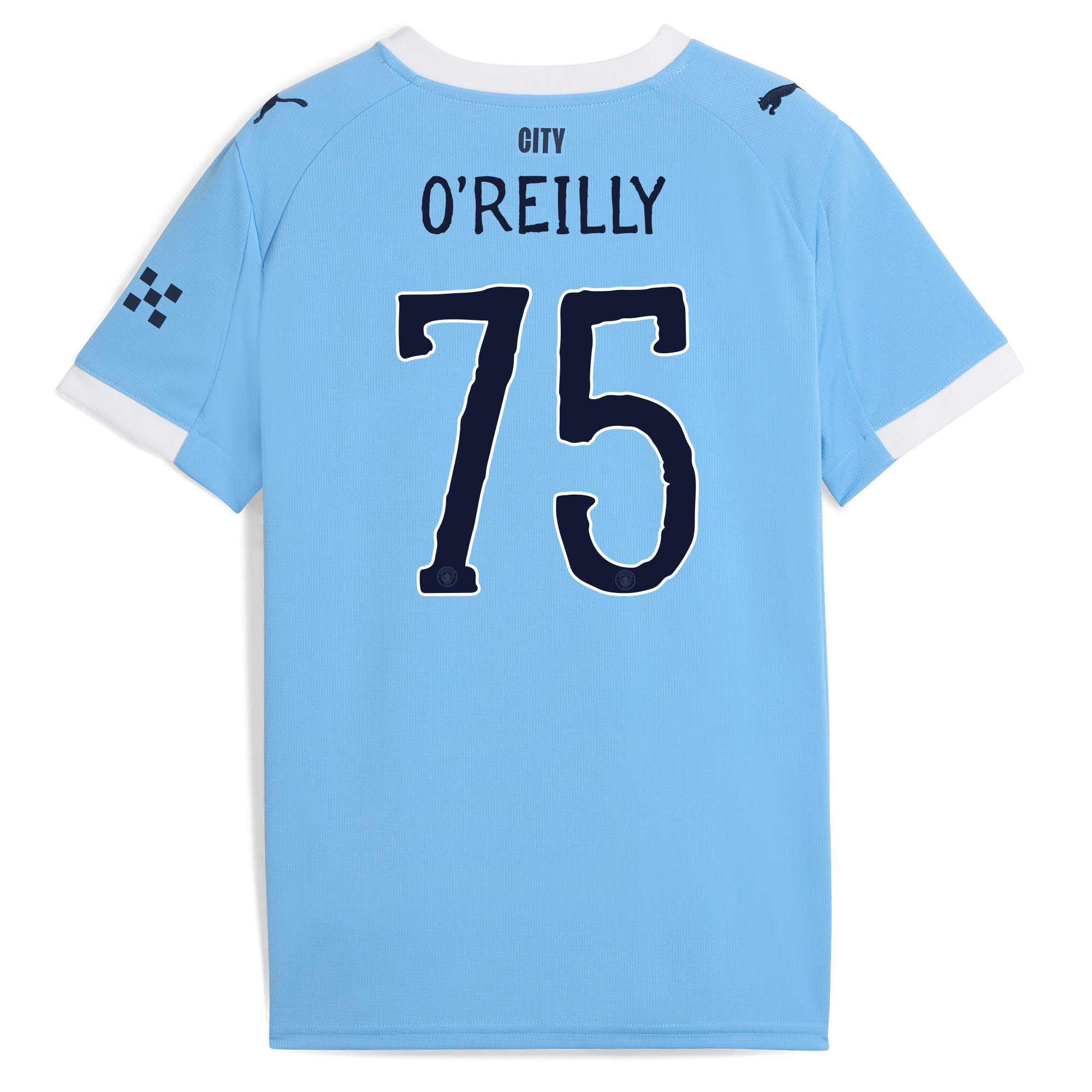 Manchester City kids manchester city kidsuper home jersey 202526 with oreilly 75 printing Collection - ManchesterCitystore.com