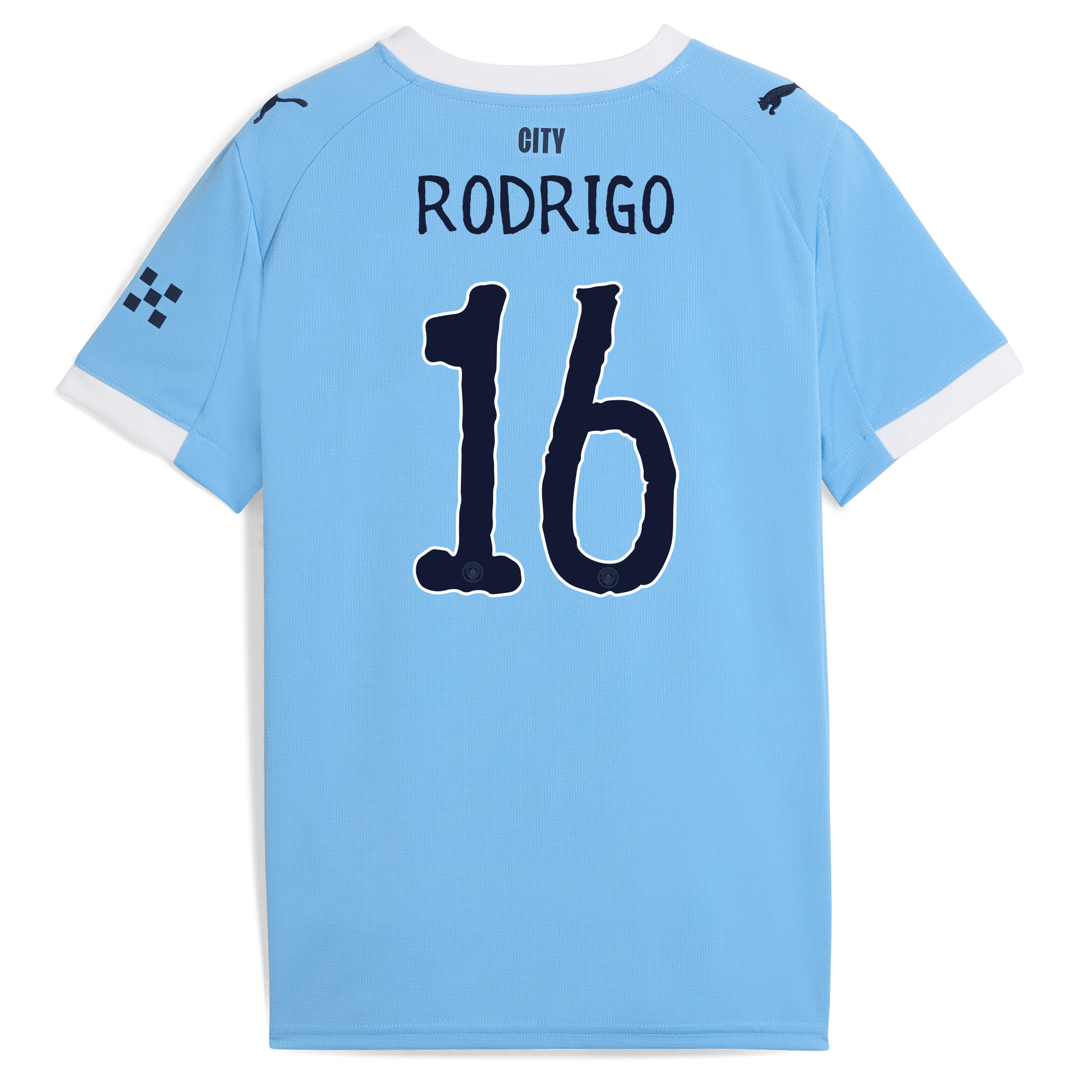 Manchester City kids manchester city kidsuper home jersey 202526 with rodrigo 16 printing Collection - ManchesterCitystore.com