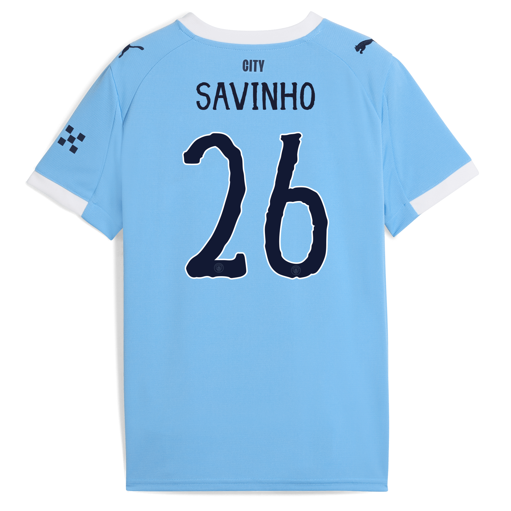 Manchester City kids manchester city kidsuper home jersey 202526 with savinho 26 printing Collection - ManchesterCitystore.com