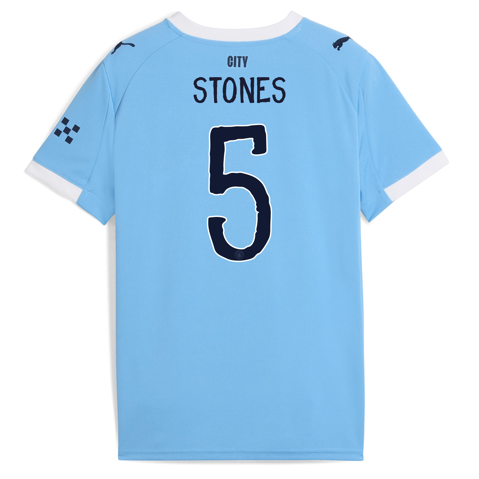Manchester City kids manchester city kidsuper home jersey 202526 with stones 5 printing Collection - ManchesterCitystore.com