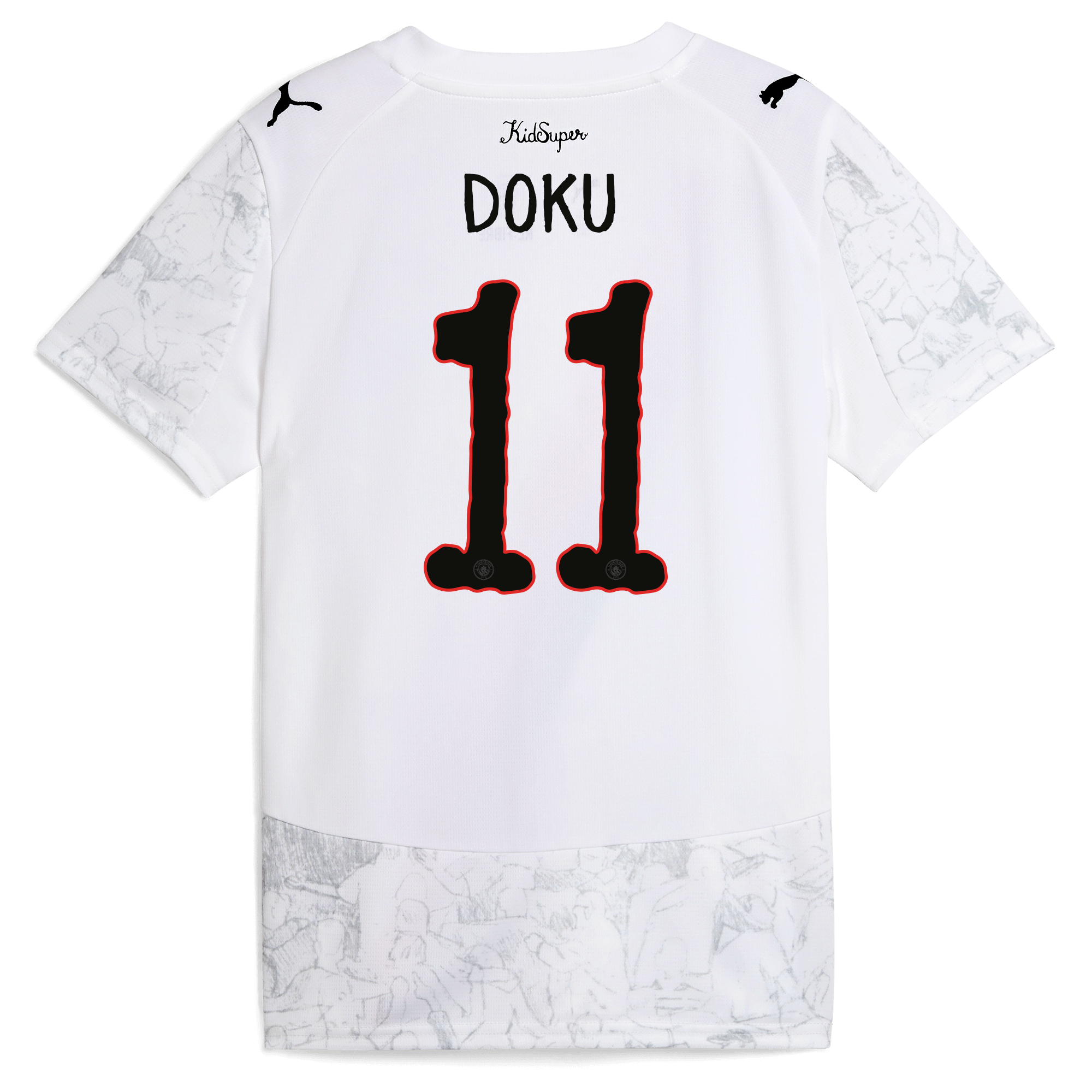 Manchester City kids manchester city kidsuper jersey 202526 with doku 11 printing Collection - ManchesterCitystore.com