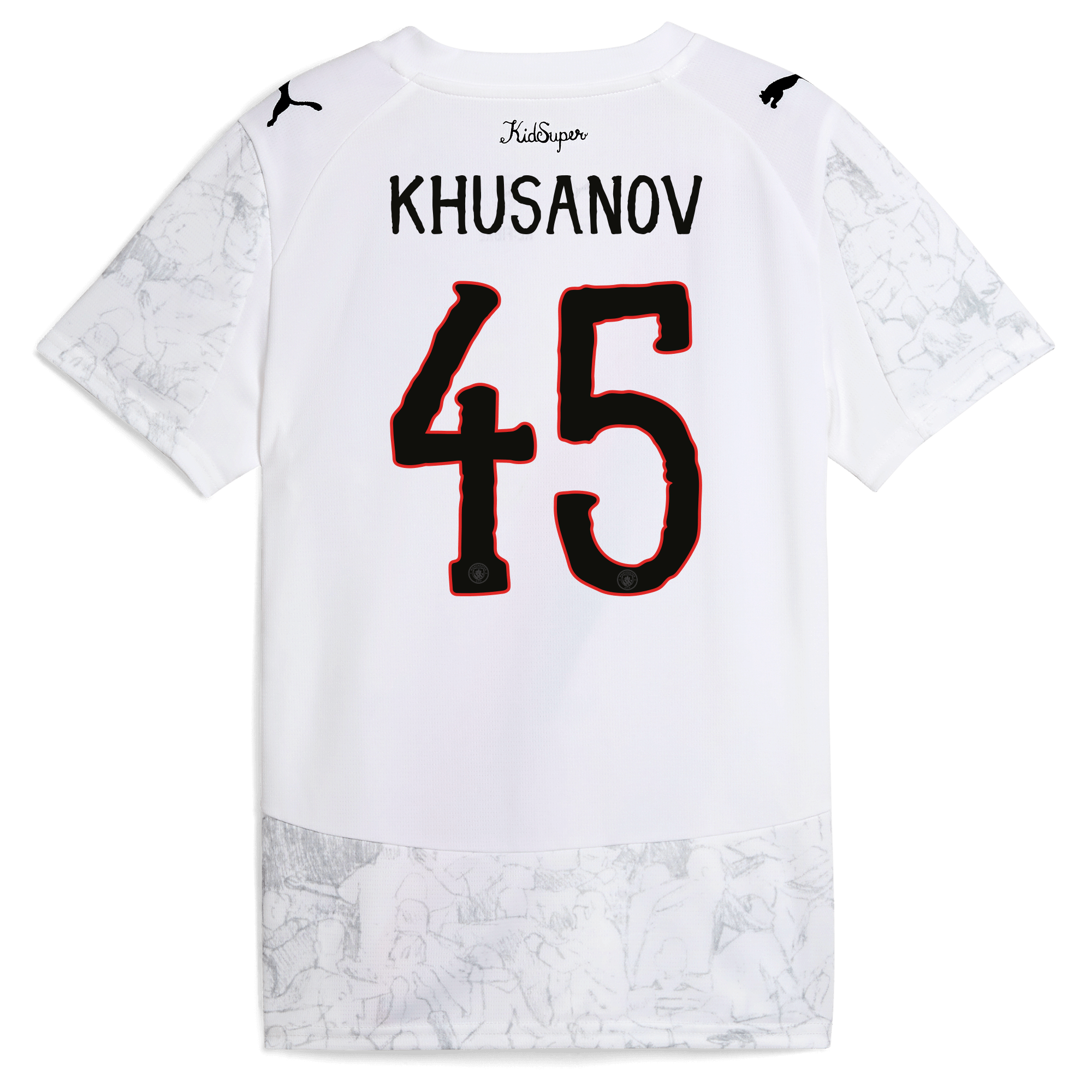 Manchester City kids manchester city kidsuper jersey 202526 with khusanov 45 printing Collection - ManchesterCitystore.com