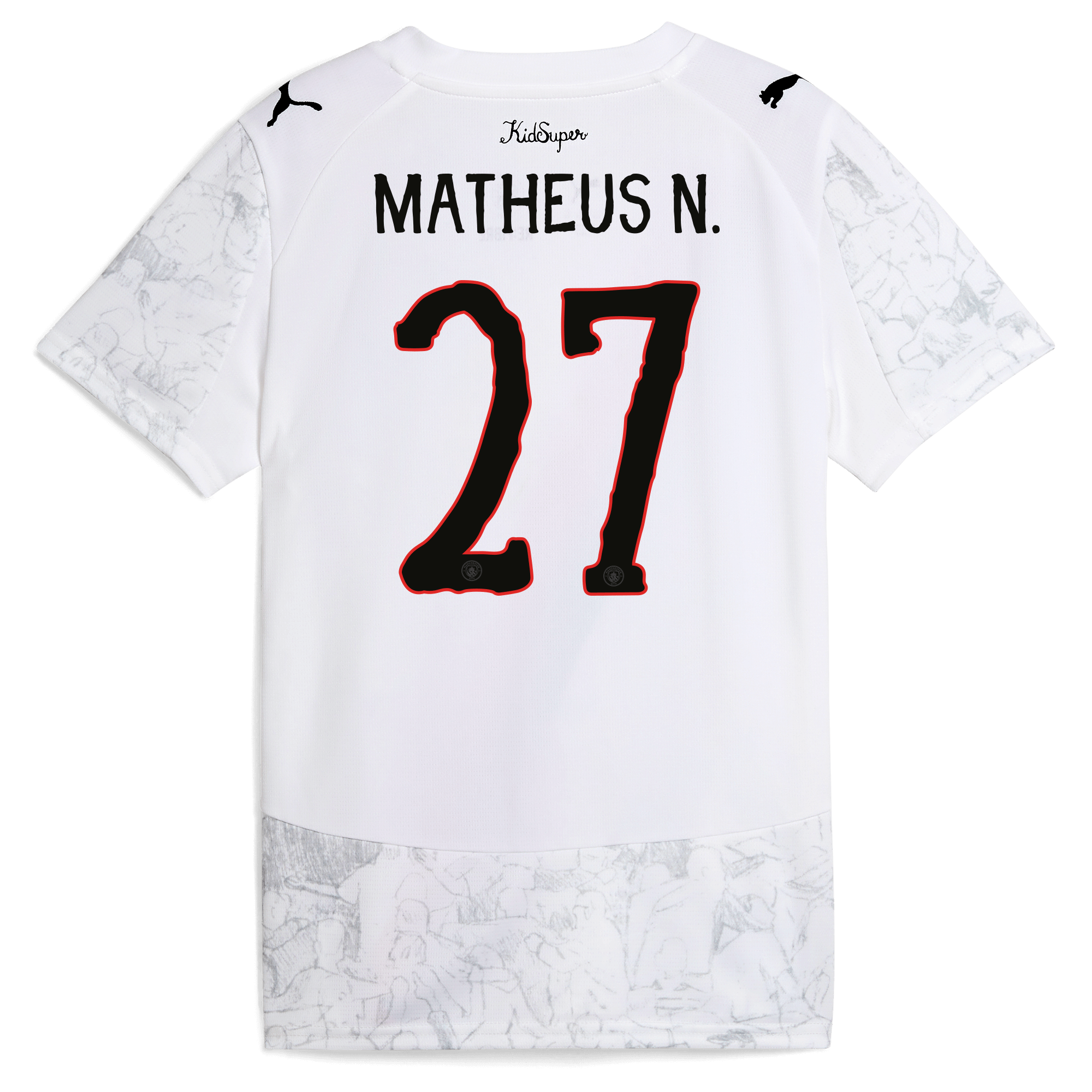 Manchester City kids manchester city kidsuper jersey 202526 with matheus n. 27 printing Collection - ManchesterCitystore.com