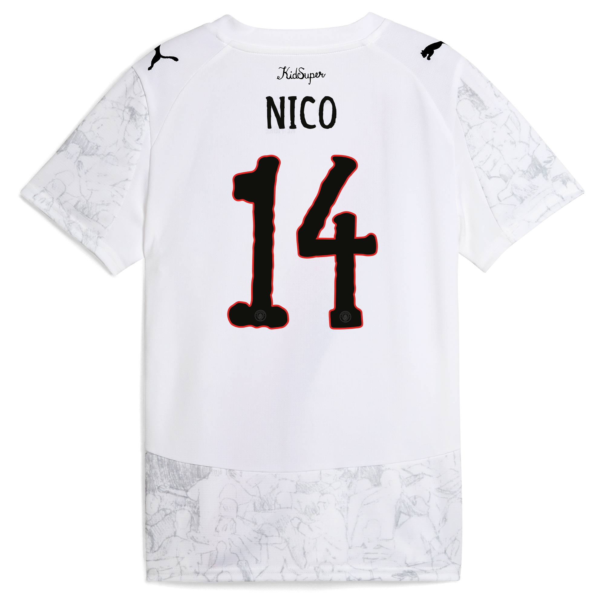 Manchester City kids manchester city kidsuper jersey 202526 with nico 14 printing Collection - ManchesterCitystore.com