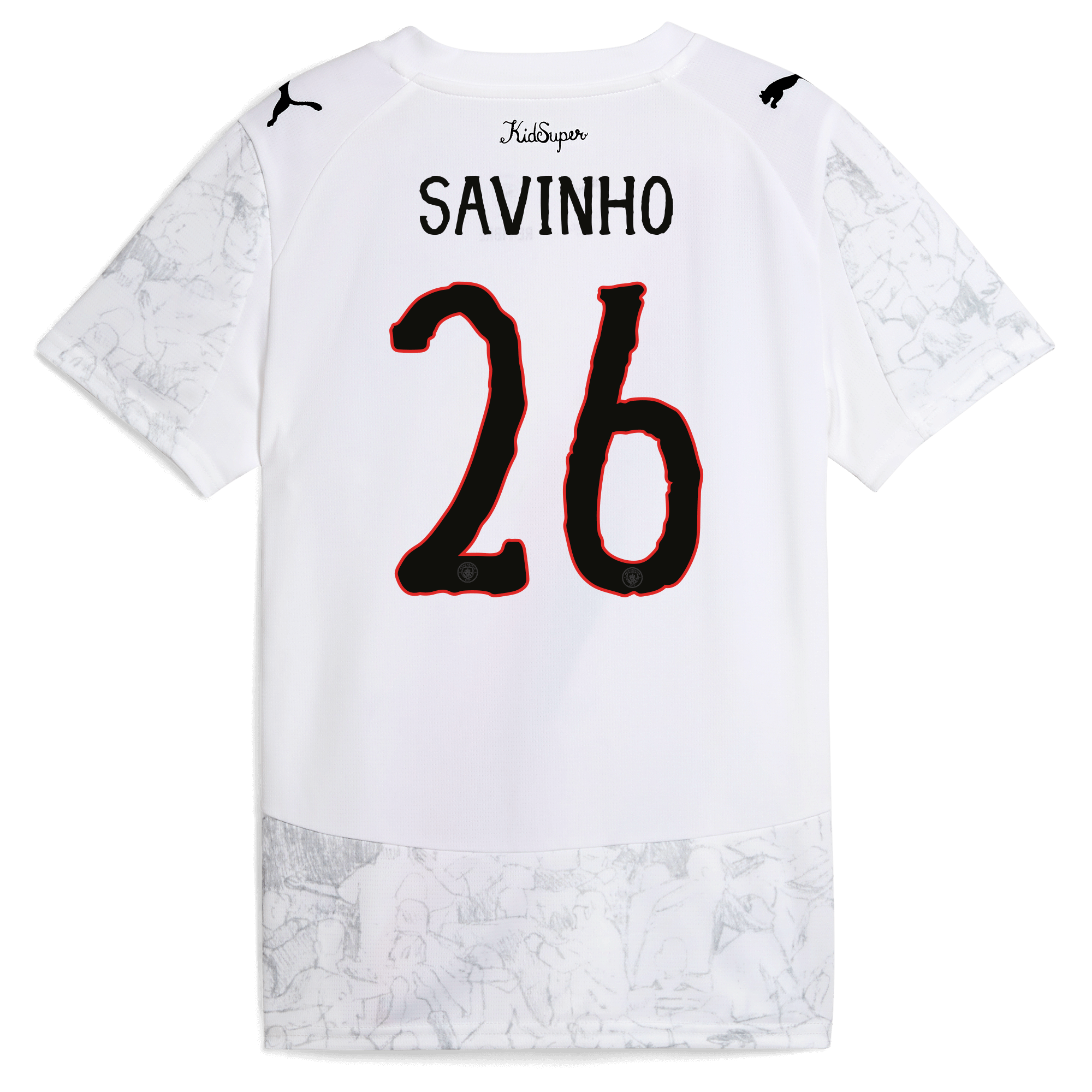 Manchester City kids manchester city kidsuper jersey 202526 with savinho 26 printing Collection - ManchesterCitystore.com