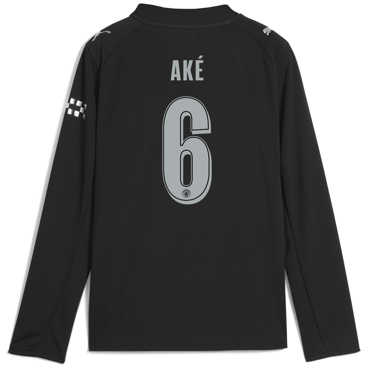 Manchester City kids manchester city man city away jersey 202526 long sleeve with ake 6 printing Collection - ManchesterCitystore.com