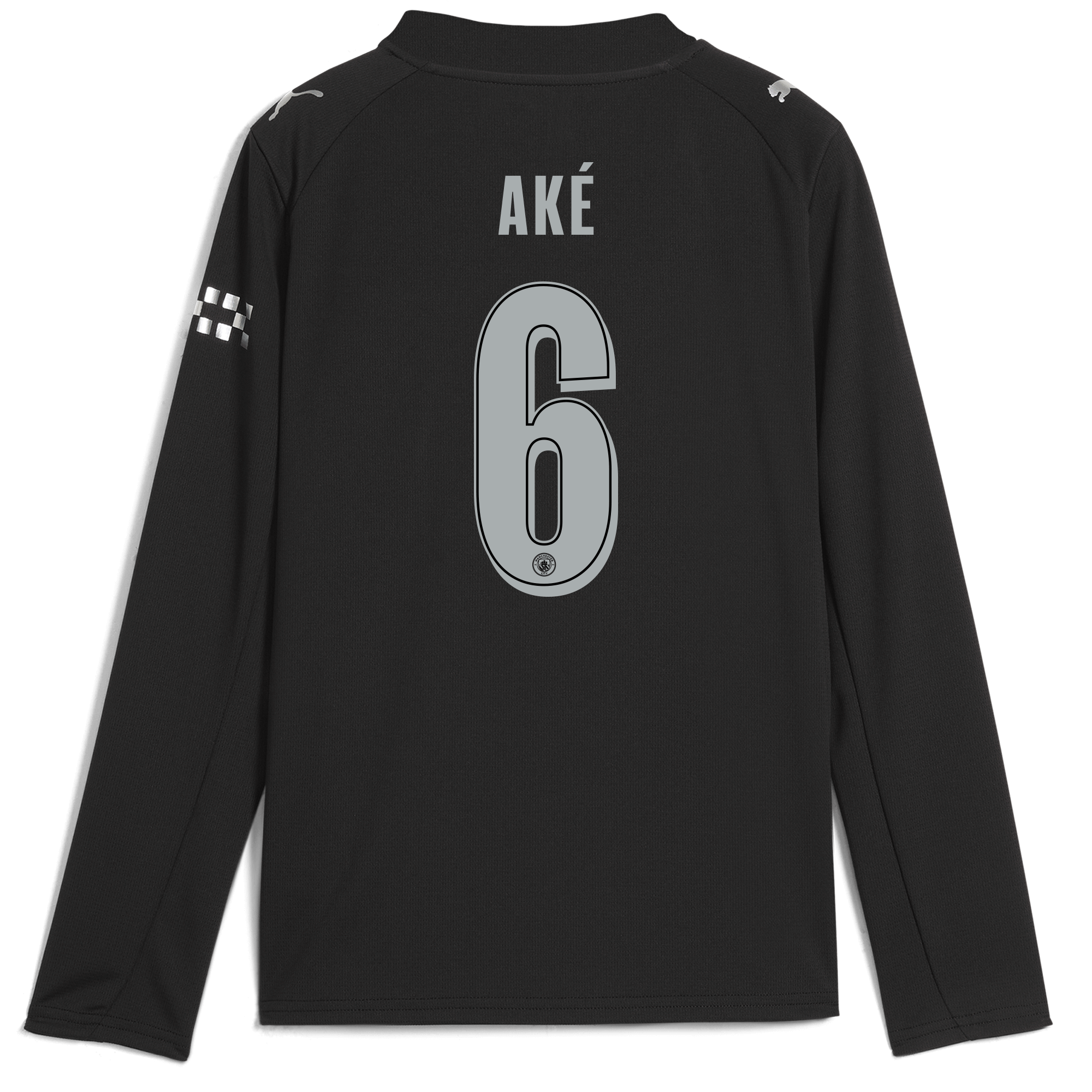 Manchester City kids manchester city man city away jersey 202526 long sleeve with ake 6 printing Collection - ManchesterCitystore.com
