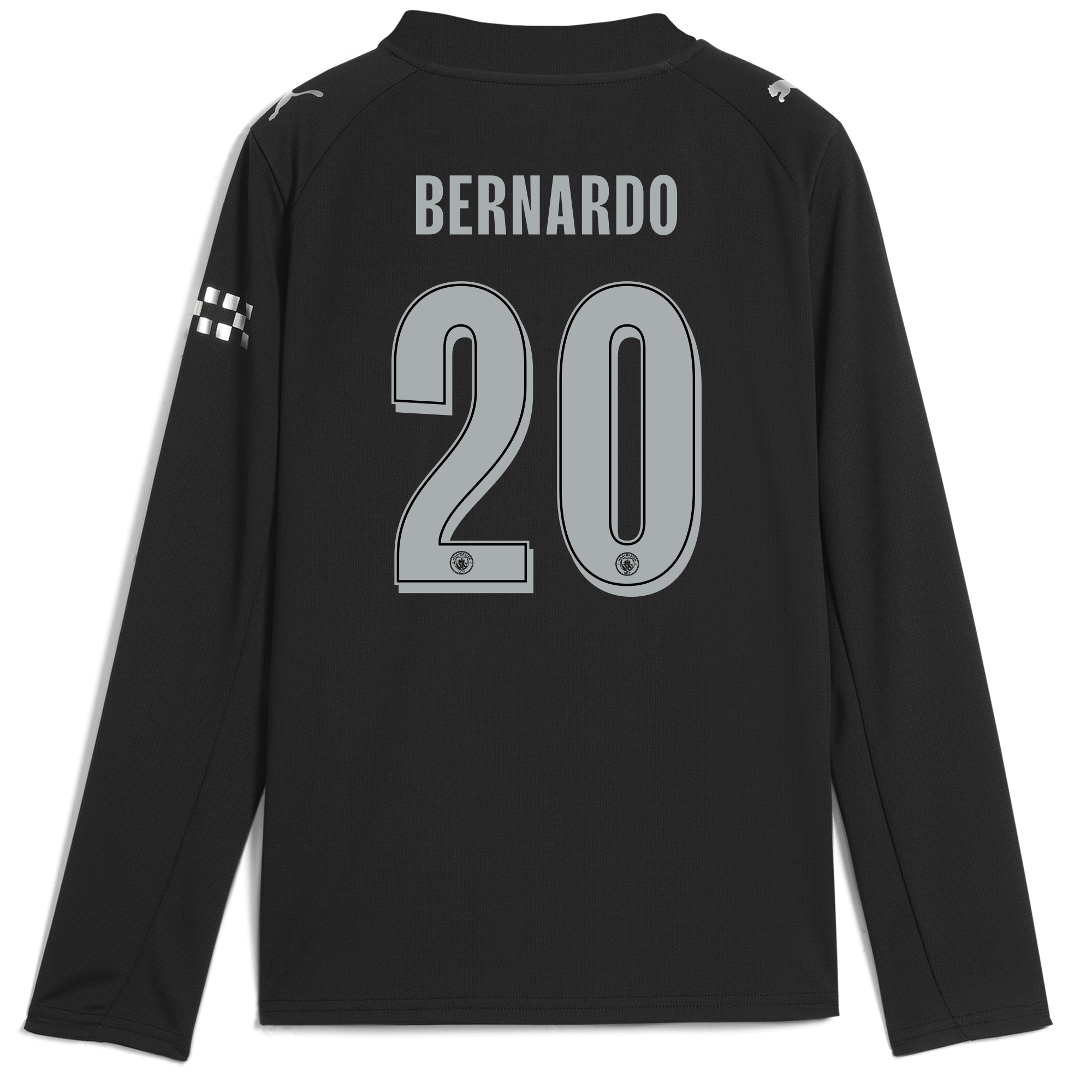 Manchester City kids manchester city man city away jersey 202526 long sleeve with bernardo 20 printing Collection - ManchesterCitystore.com