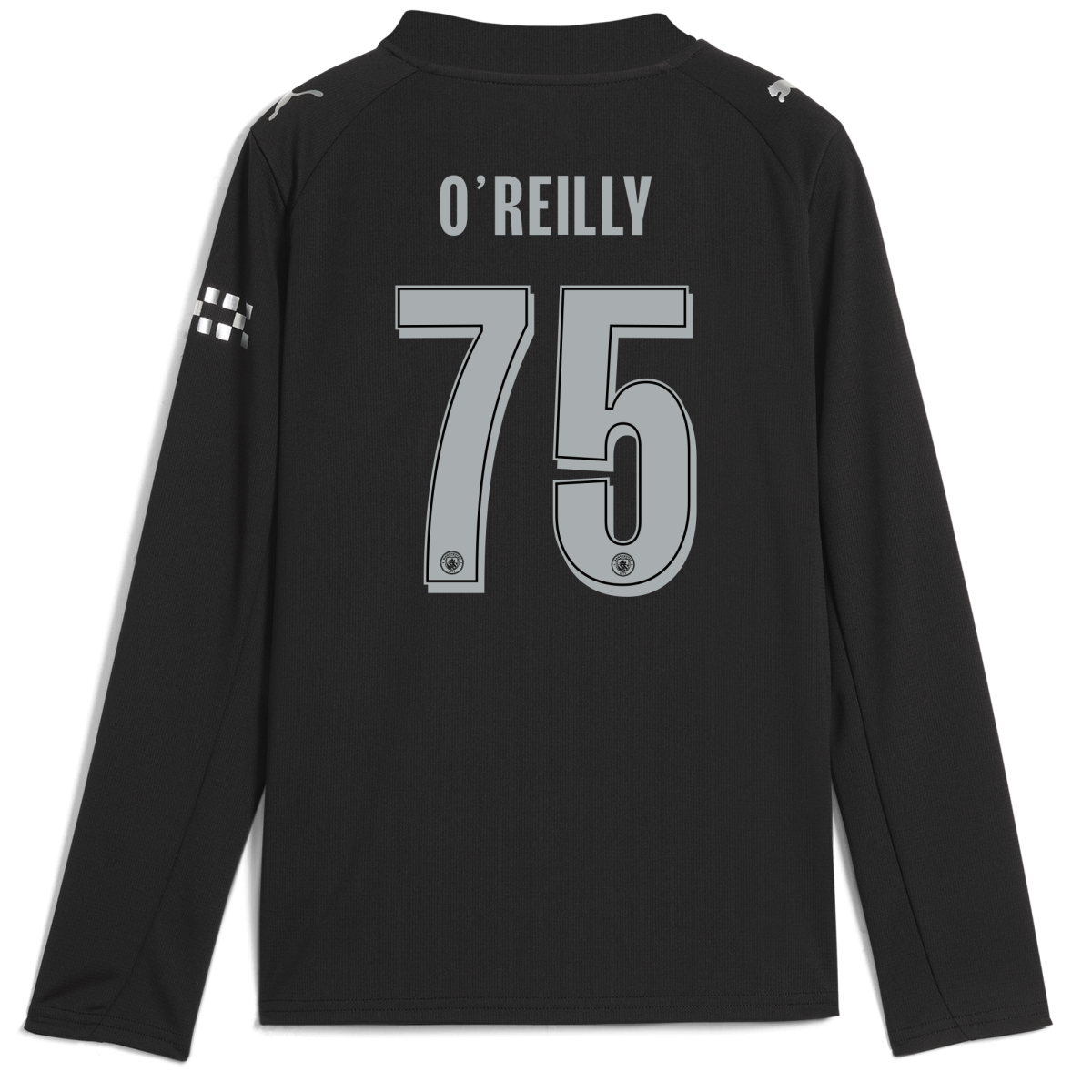 Manchester City kids manchester city man city away jersey 202526 long sleeve with oreilly 75 printing Collection - ManchesterCitystore.com