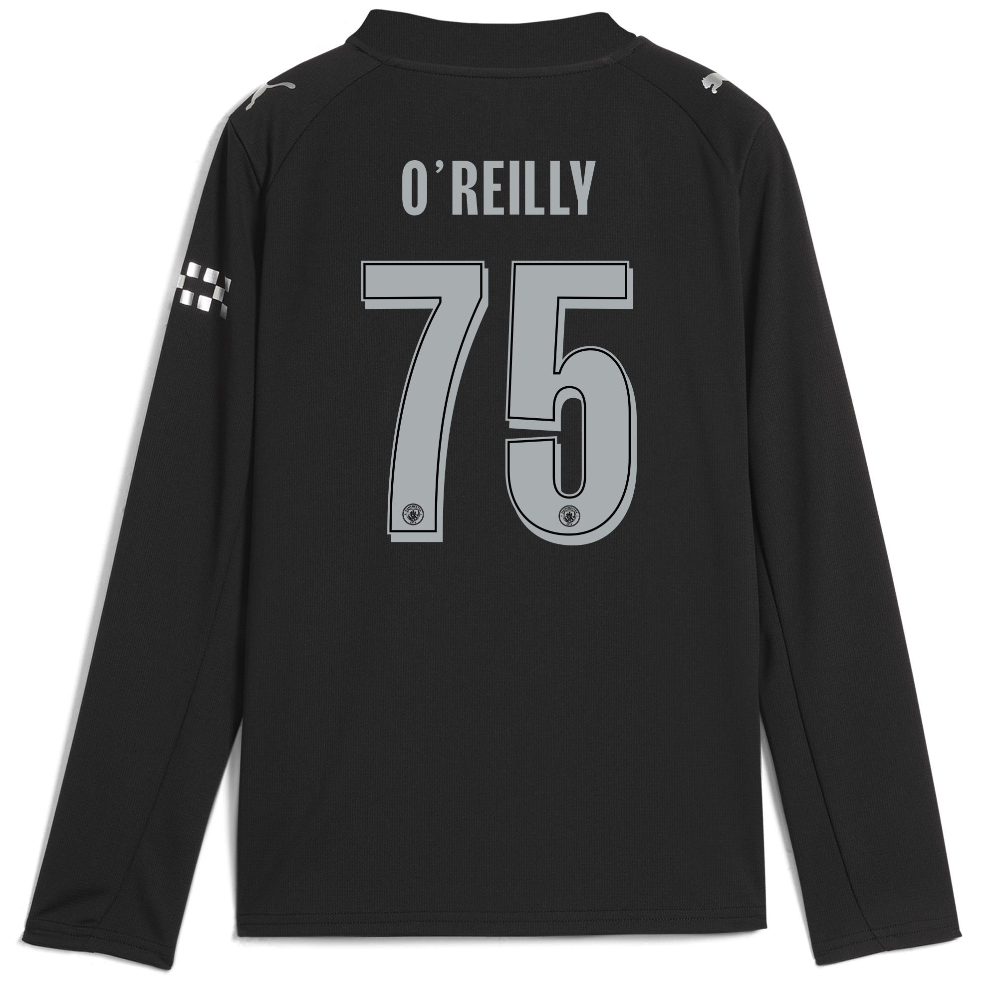 Manchester City kids manchester city man city away jersey 202526 long sleeve with oreilly 75 printing Collection - ManchesterCitystore.com