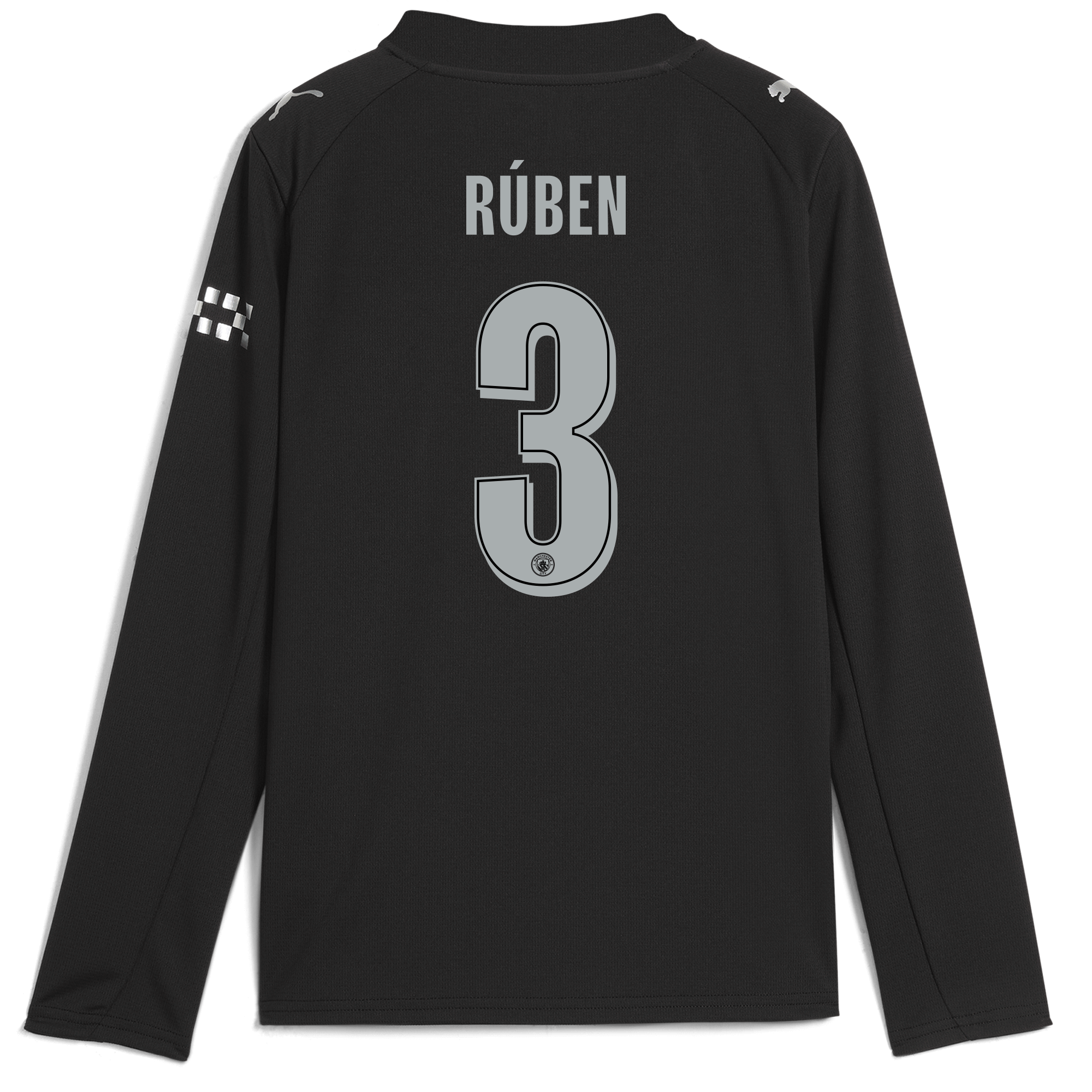 Manchester City kids manchester city man city away jersey 202526 long sleeve with ruben 3 printing Collection - ManchesterCitystore.com