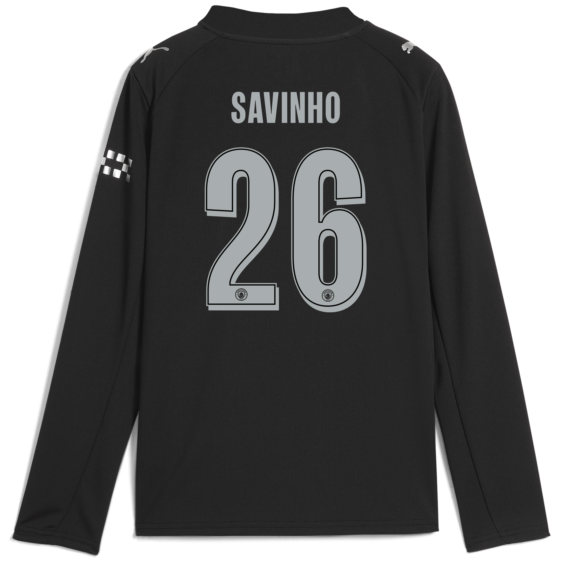 Manchester City kids manchester city man city away jersey 202526 long sleeve with savinho 26 printing Collection - ManchesterCitystore.com