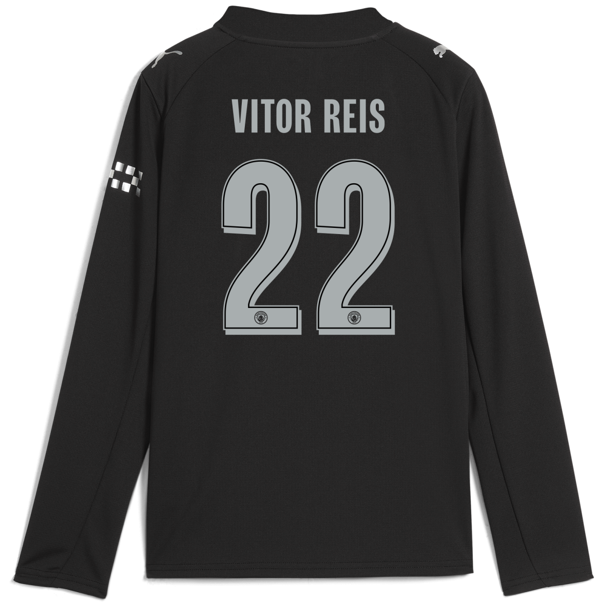 Manchester City kids manchester city man city away jersey 202526 long sleeve with vitor reis 22 printing Collection - ManchesterCitystore.com