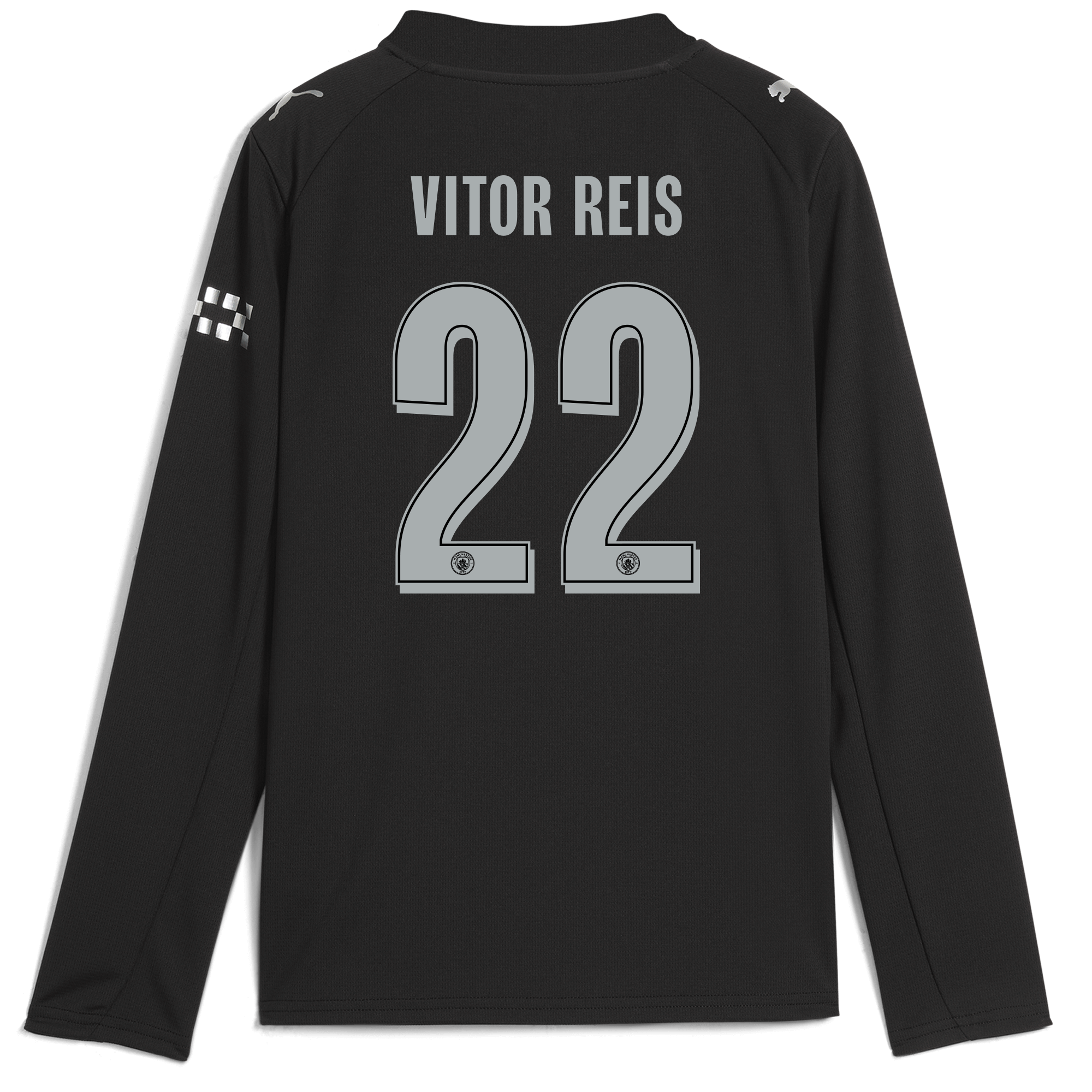 Manchester City kids manchester city man city away jersey 202526 long sleeve with vitor reis 22 printing Collection - ManchesterCitystore.com
