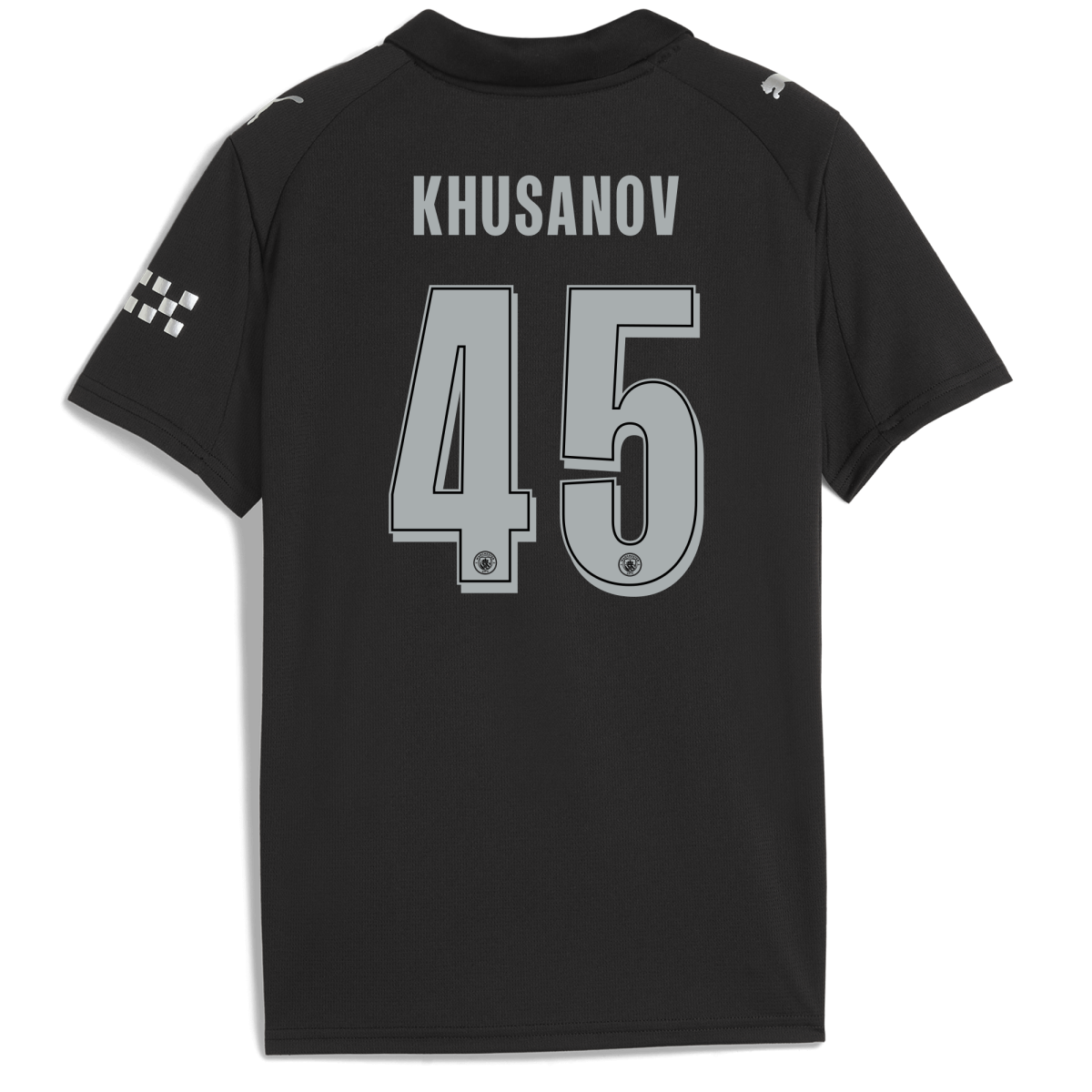 Manchester City kids manchester city man city away jersey 202526 with khusanov 45 printing Collection - ManchesterCitystore.com