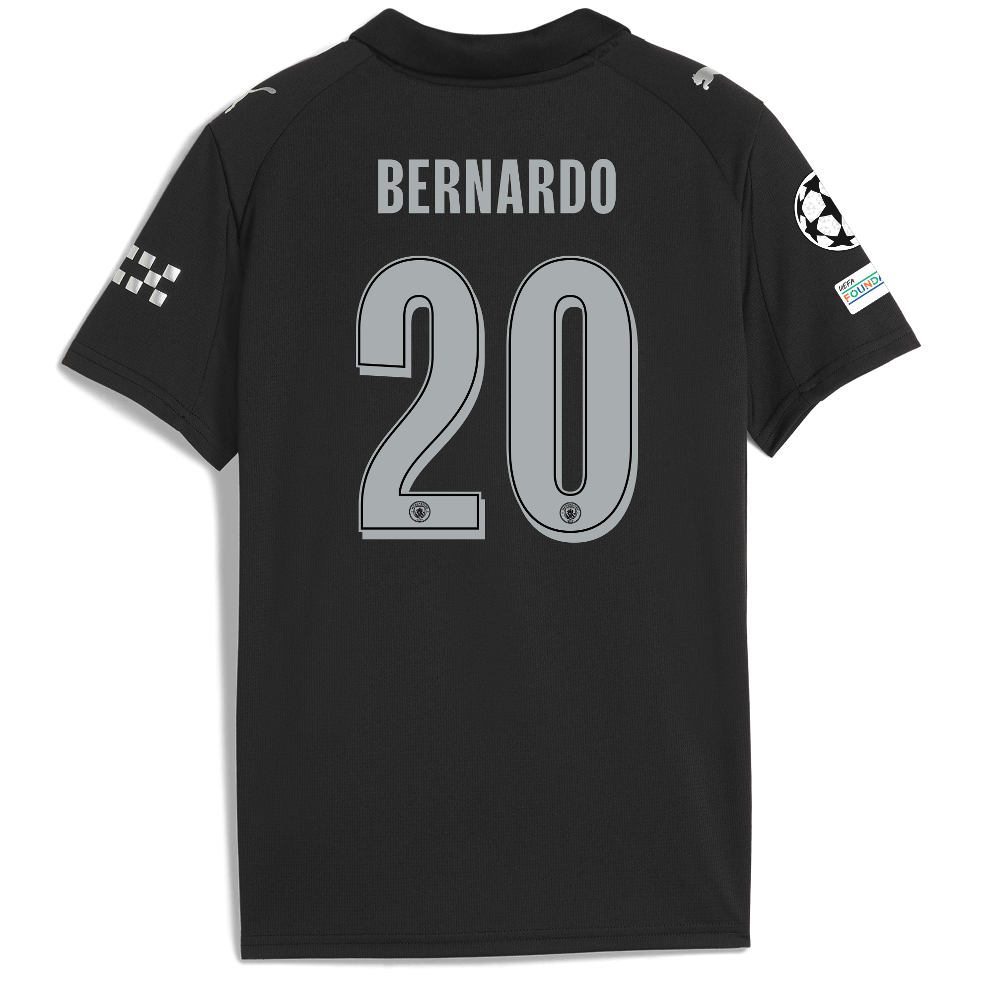Manchester City kids manchester city man city champions league away jersey 202526 with bernardo 20 printing Collection - ManchesterCitystore.com