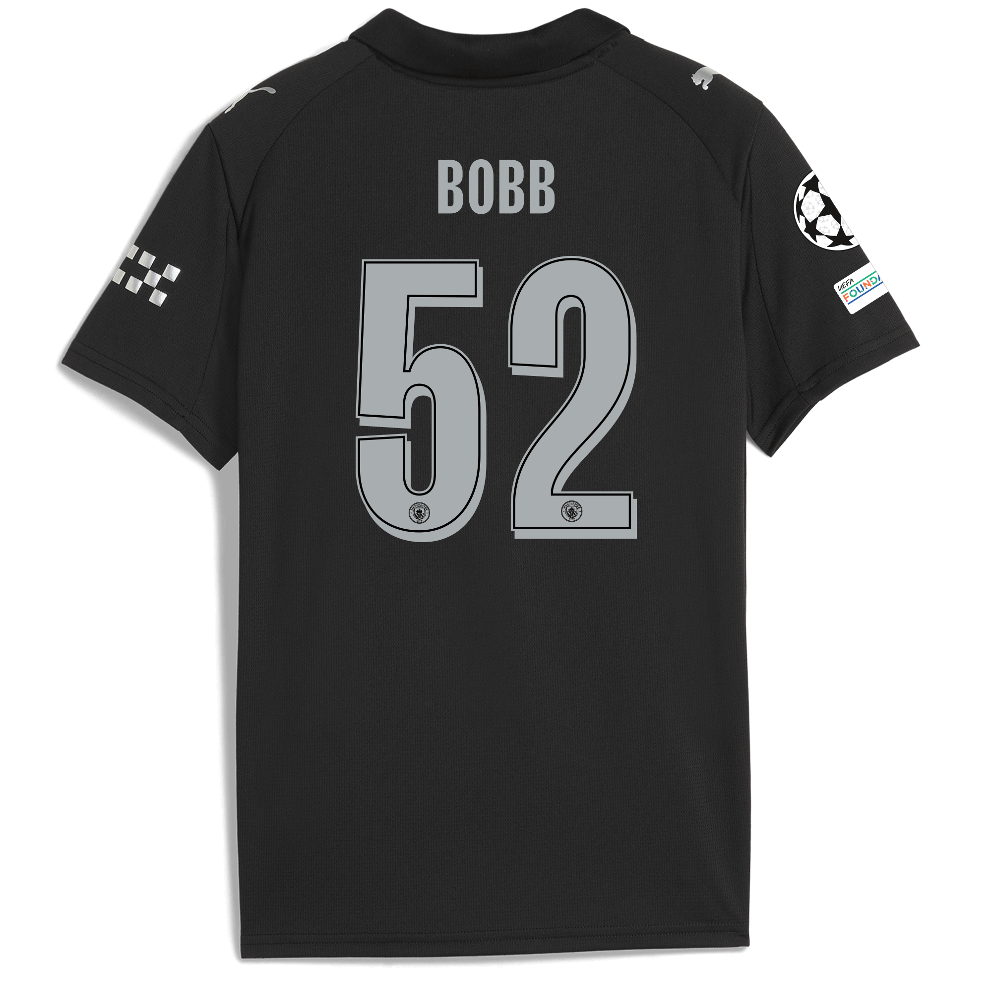 Manchester City kids manchester city man city champions league away jersey 202526 with bobb 52 printing Collection - ManchesterCitystore.com