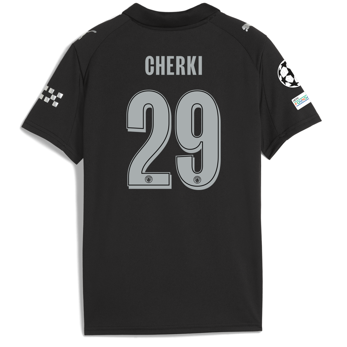 Manchester City kids manchester city man city champions league away jersey 202526 with cherki 29 printing Collection - ManchesterCitystore.com