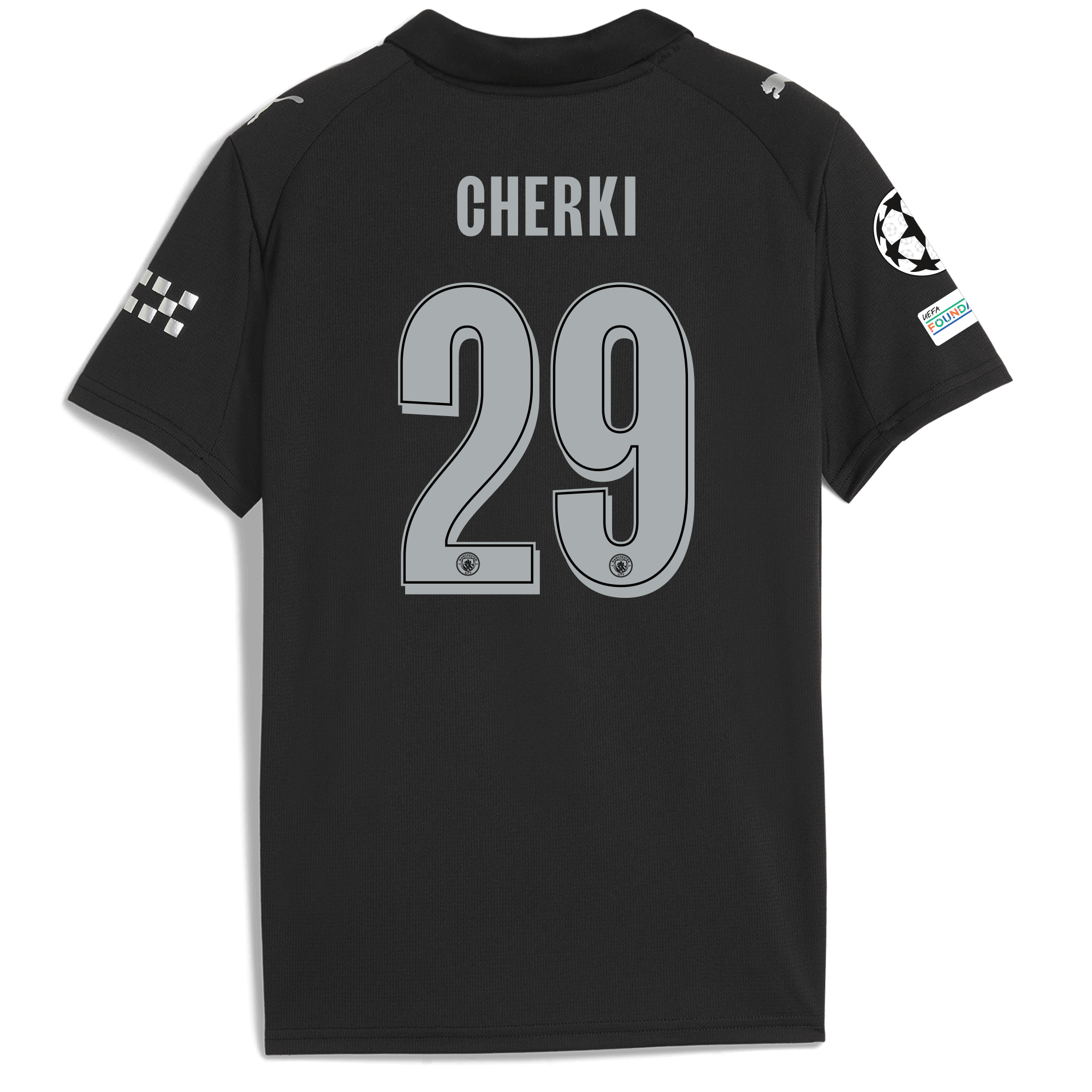 Manchester City kids manchester city man city champions league away jersey 202526 with cherki 29 printing Collection - ManchesterCitystore.com