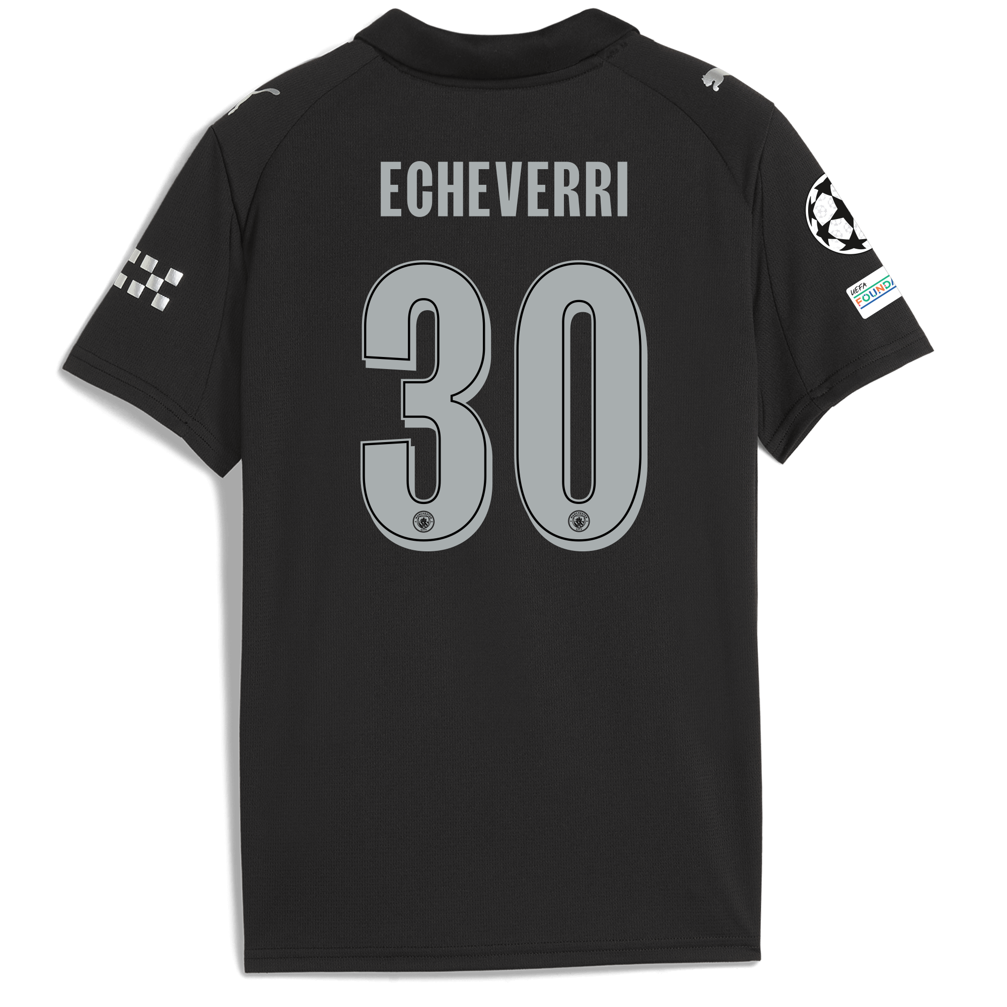 Manchester City kids manchester city man city champions league away jersey 202526 with echeverri 30 printing Collection - ManchesterCitystore.com