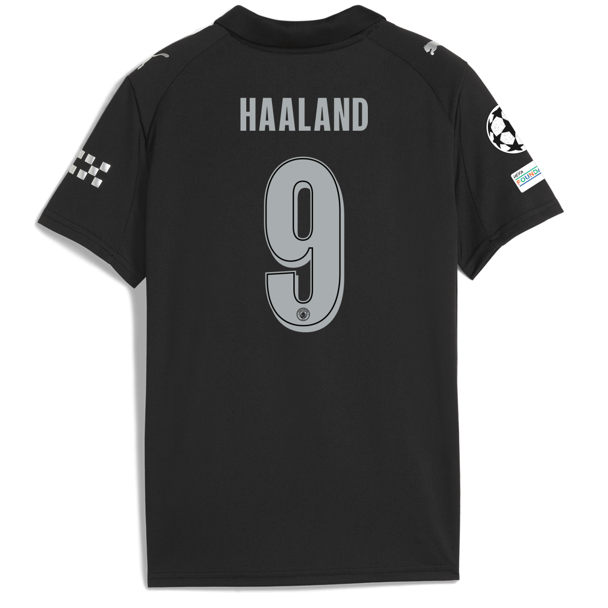 Manchester City kids manchester city man city champions league away jersey 202526 with haaland 9 printing Collection - ManchesterCitystore.com