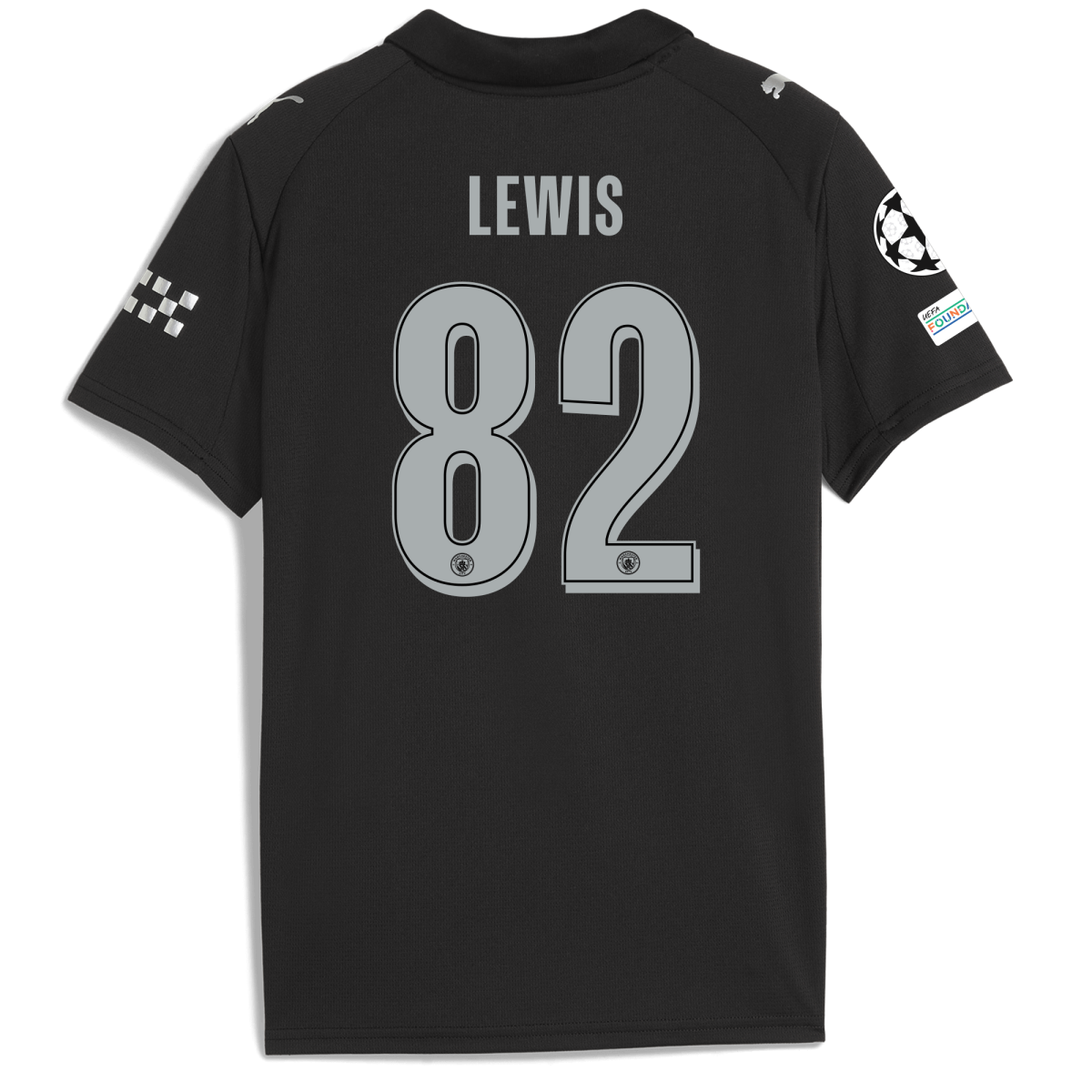 Manchester City kids manchester city man city champions league away jersey 202526 with lewis 82 printing Collection - ManchesterCitystore.com