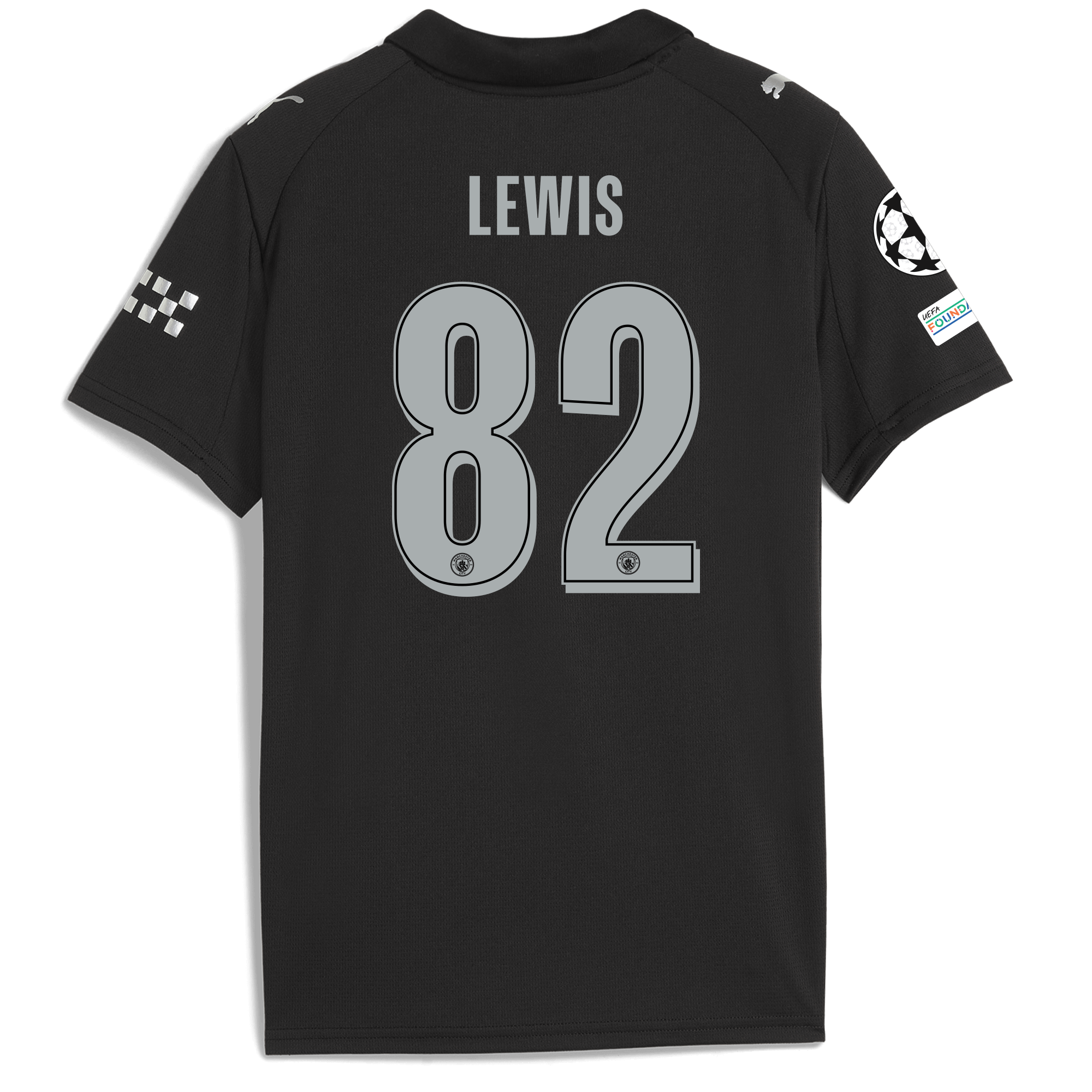 Manchester City kids manchester city man city champions league away jersey 202526 with lewis 82 printing Collection - ManchesterCitystore.com