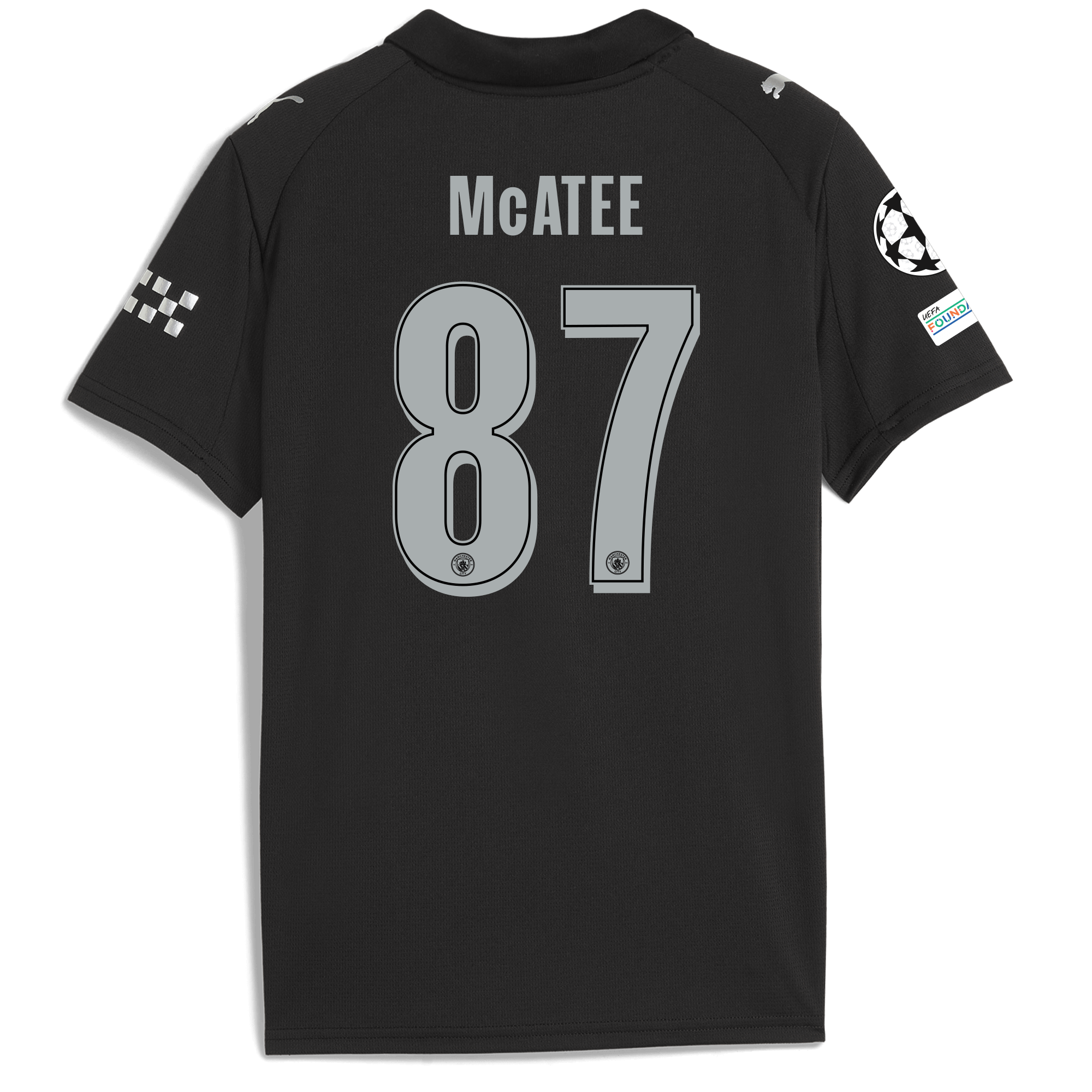 Manchester City kids manchester city man city champions league away jersey 202526 with mcatee 87 printing Collection - ManchesterCitystore.com