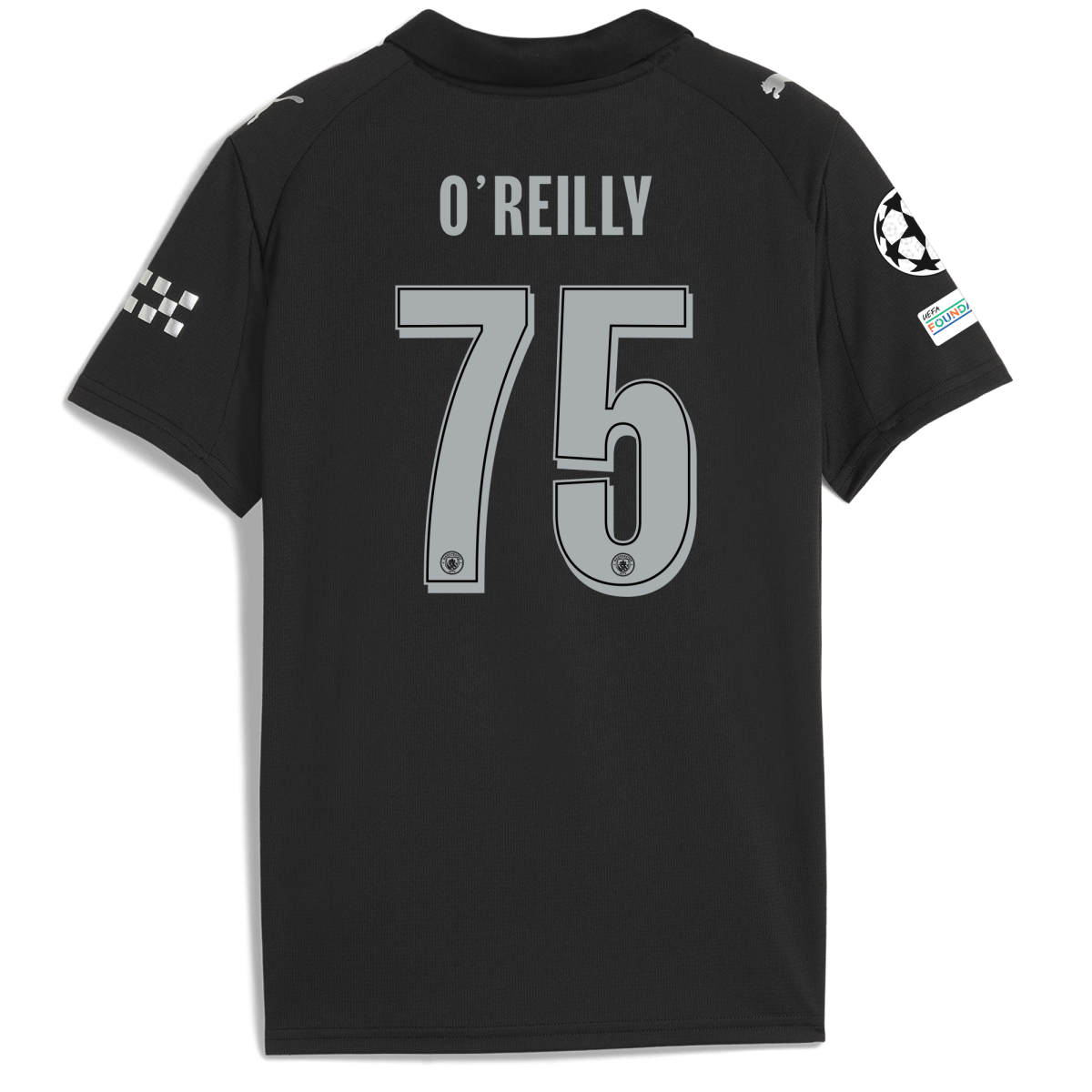 Manchester City kids manchester city man city champions league away jersey 202526 with oreilly 75 printing Collection - ManchesterCitystore.com