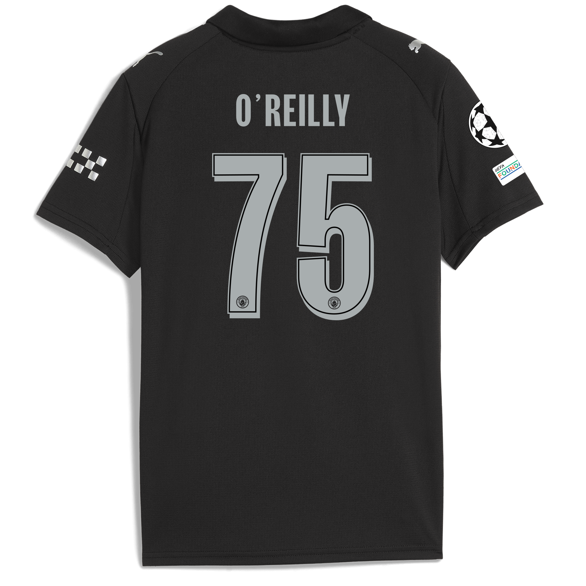 Manchester City kids manchester city man city champions league away jersey 202526 with oreilly 75 printing Collection - ManchesterCitystore.com