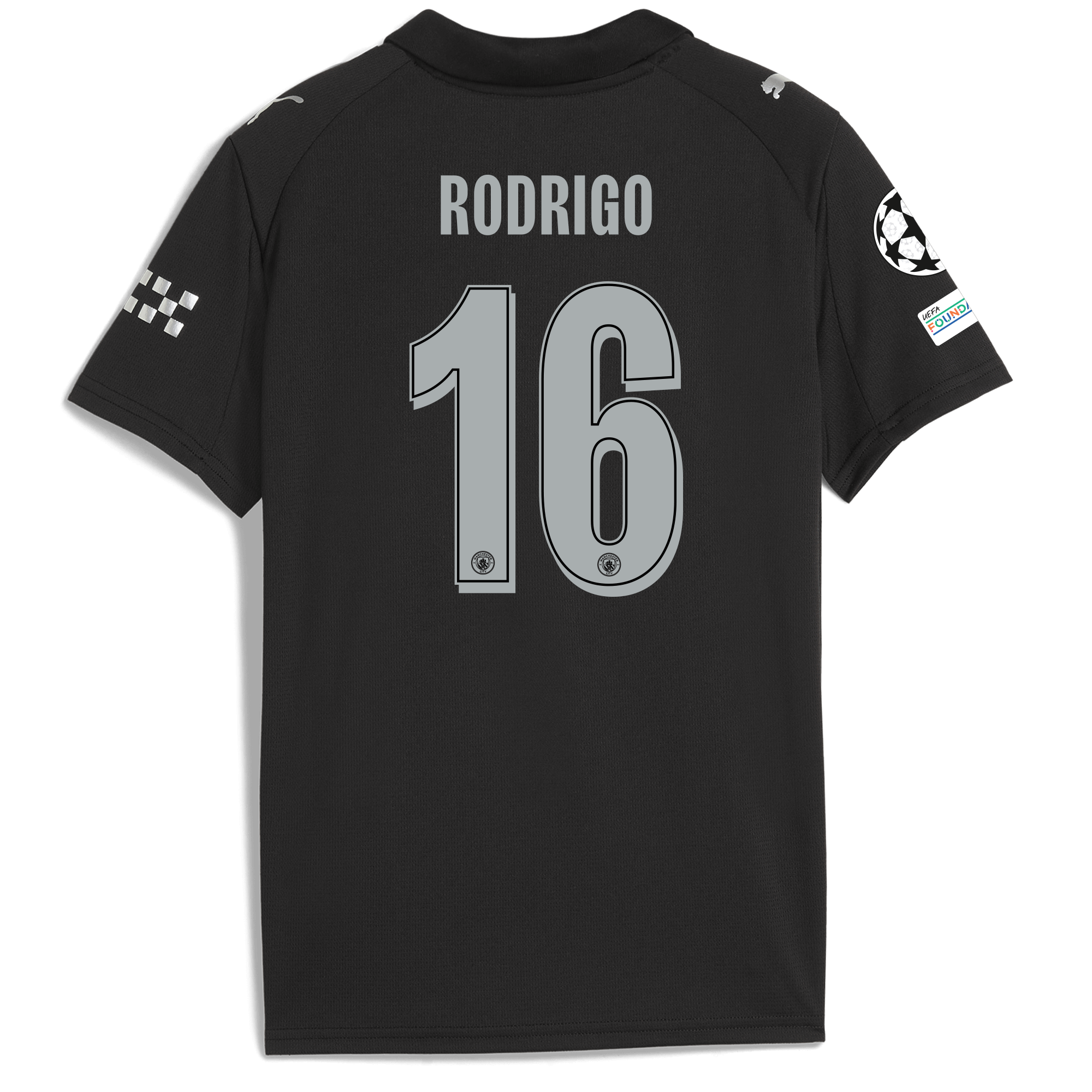 Manchester City kids manchester city man city champions league away jersey 202526 with rodrigo 16 printing Collection - ManchesterCitystore.com