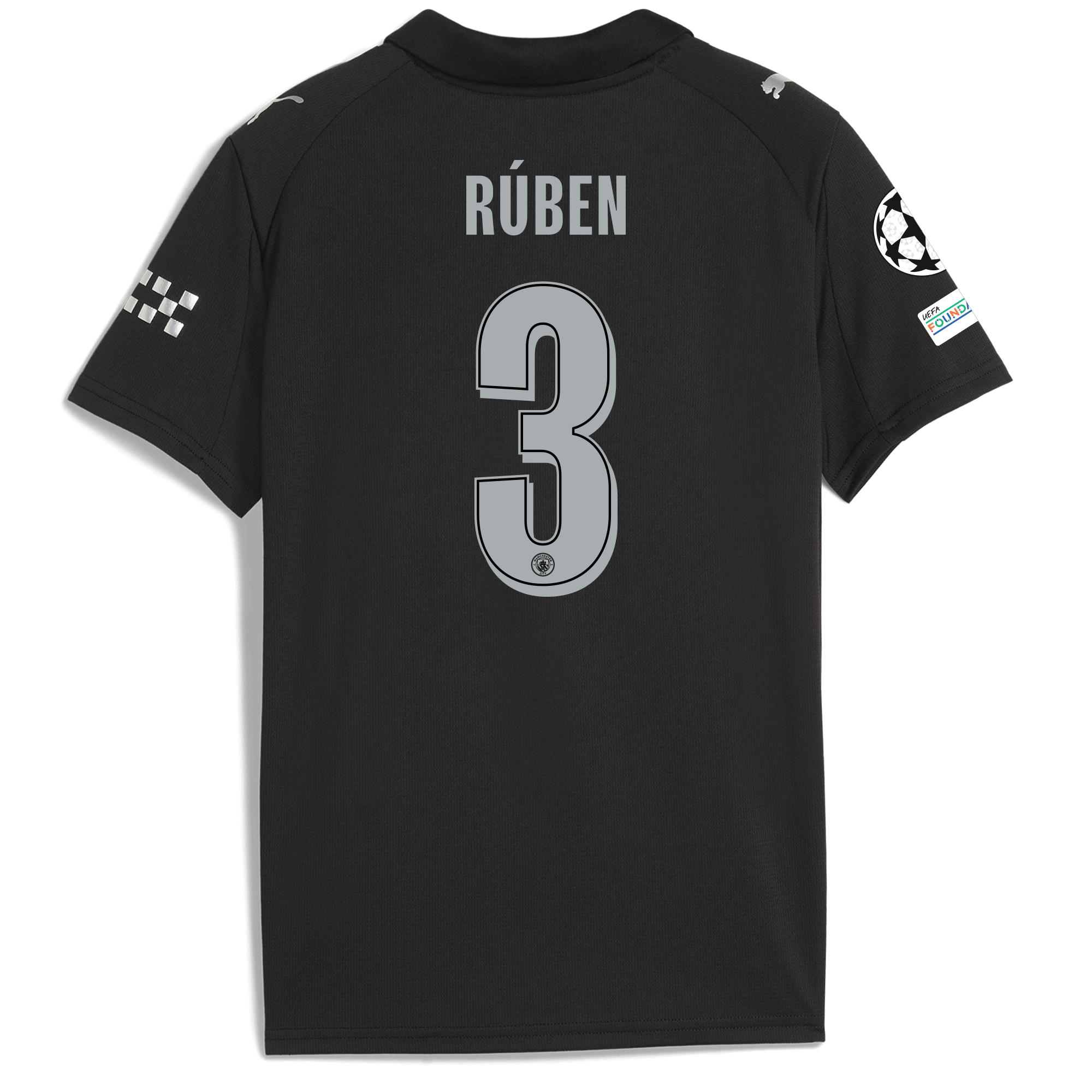 Manchester City kids manchester city man city champions league away jersey 202526 with ruben 3 printing Collection - ManchesterCitystore.com