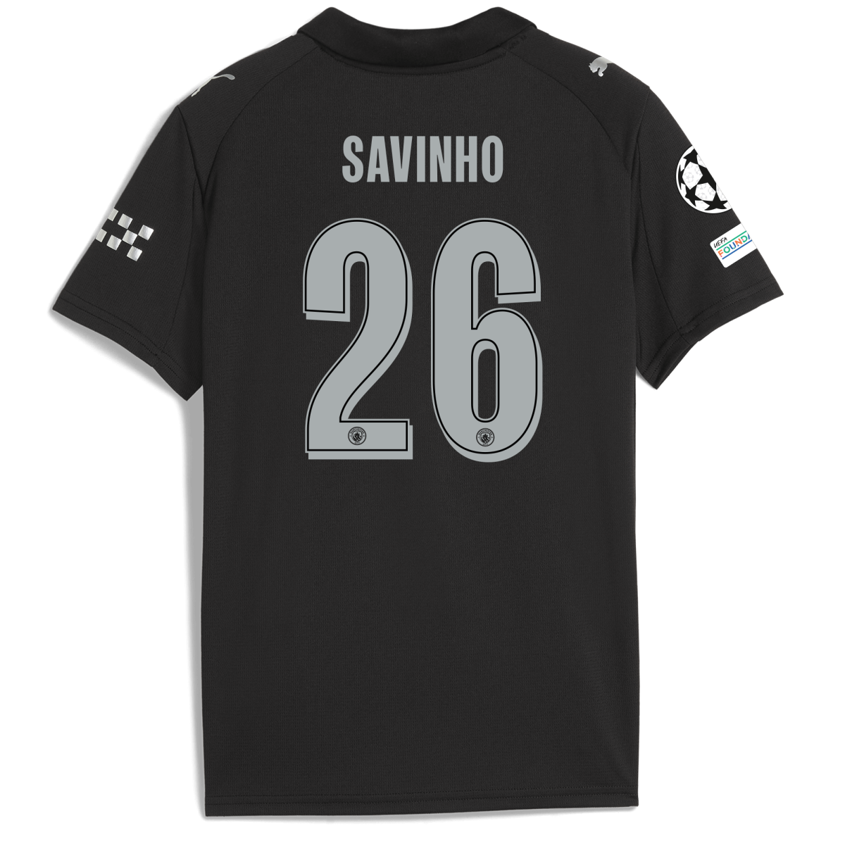 Manchester City kids manchester city man city champions league away jersey 202526 with savinho 26 printing Collection - ManchesterCitystore.com