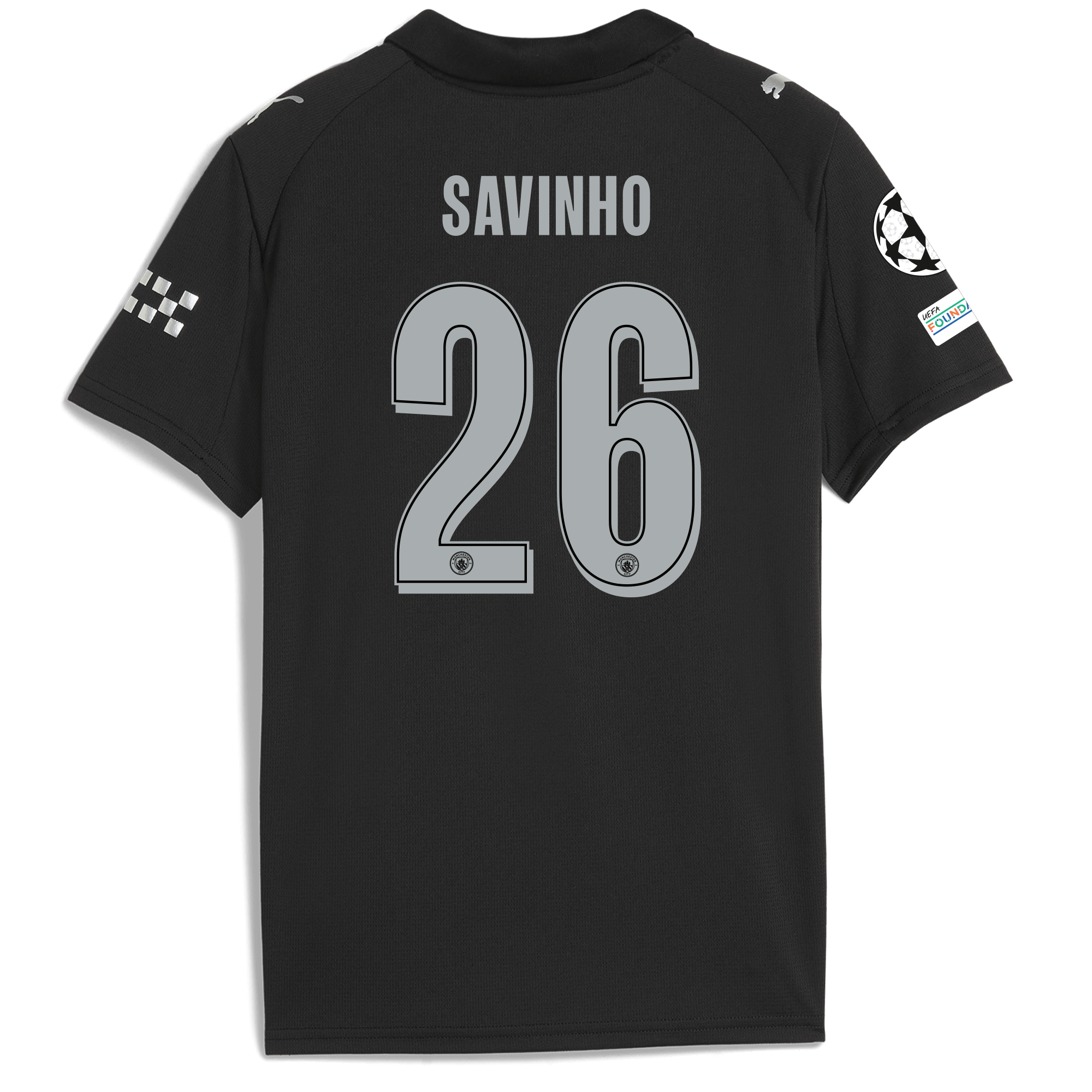 Manchester City kids manchester city man city champions league away jersey 202526 with savinho 26 printing Collection - ManchesterCitystore.com