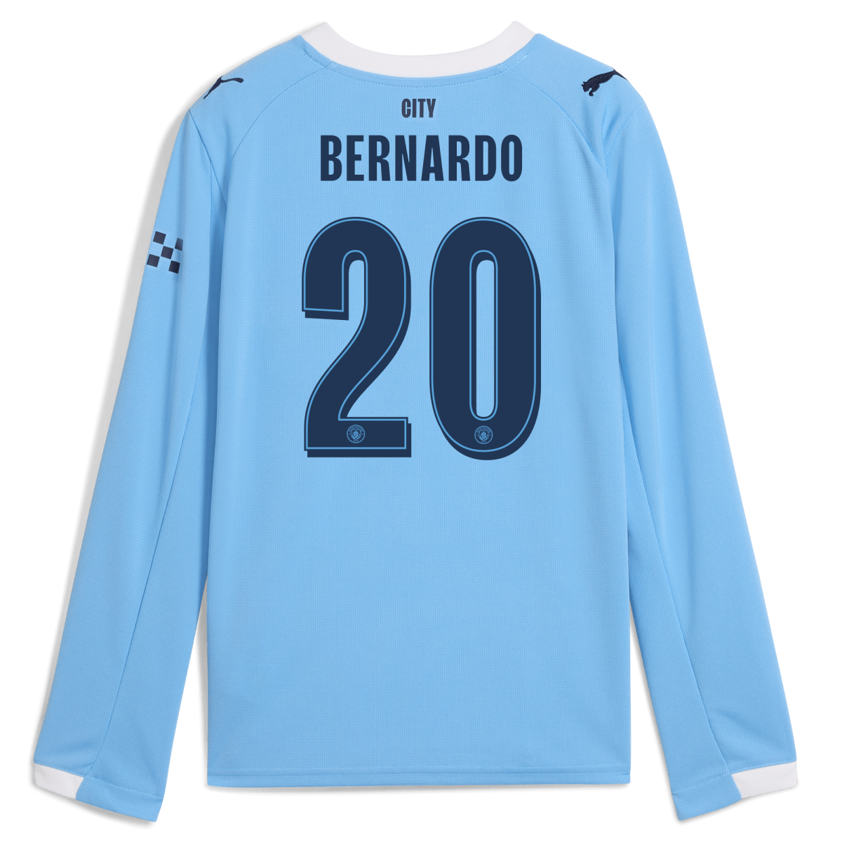 Manchester City kids manchester city man city home jersey 202526 long sleeve with bernardo 20 printing Collection - ManchesterCitystore.com