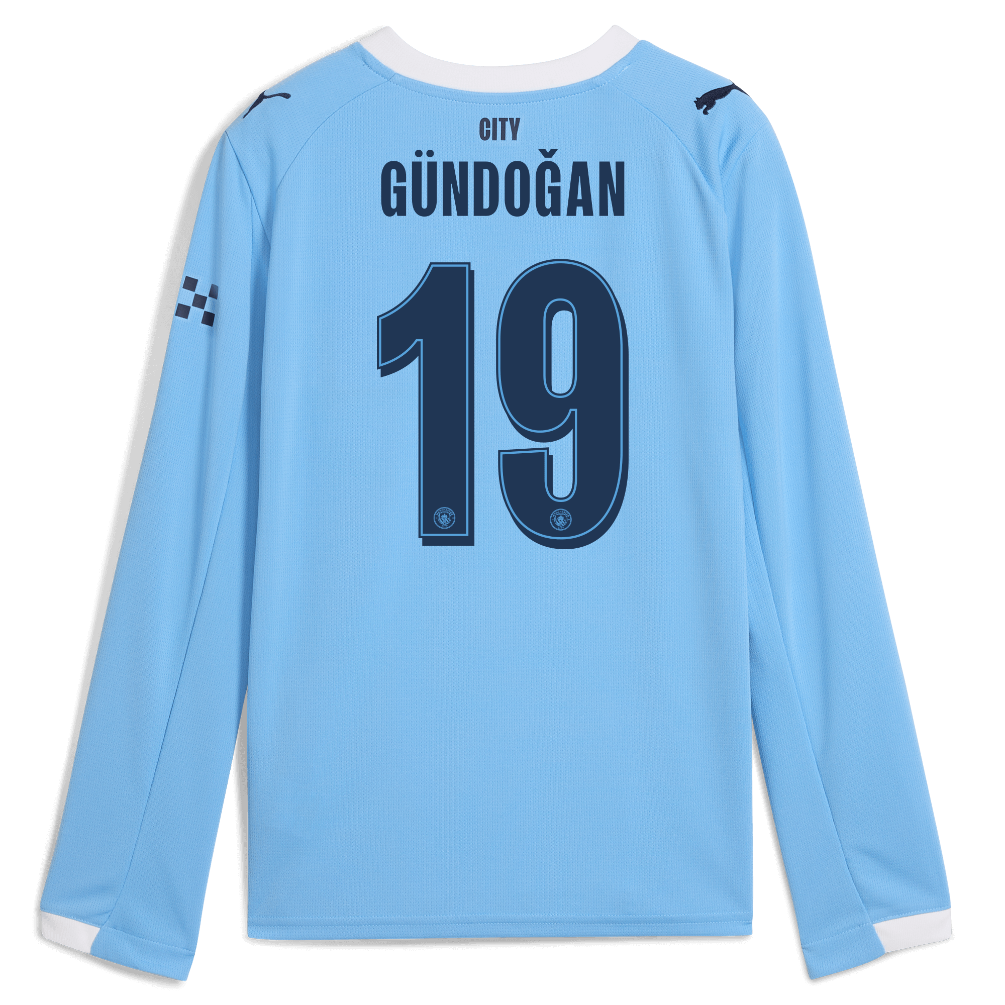 Manchester City kids manchester city man city home jersey 202526 long sleeve with gundogan 19 printing Collection - ManchesterCitystore.com