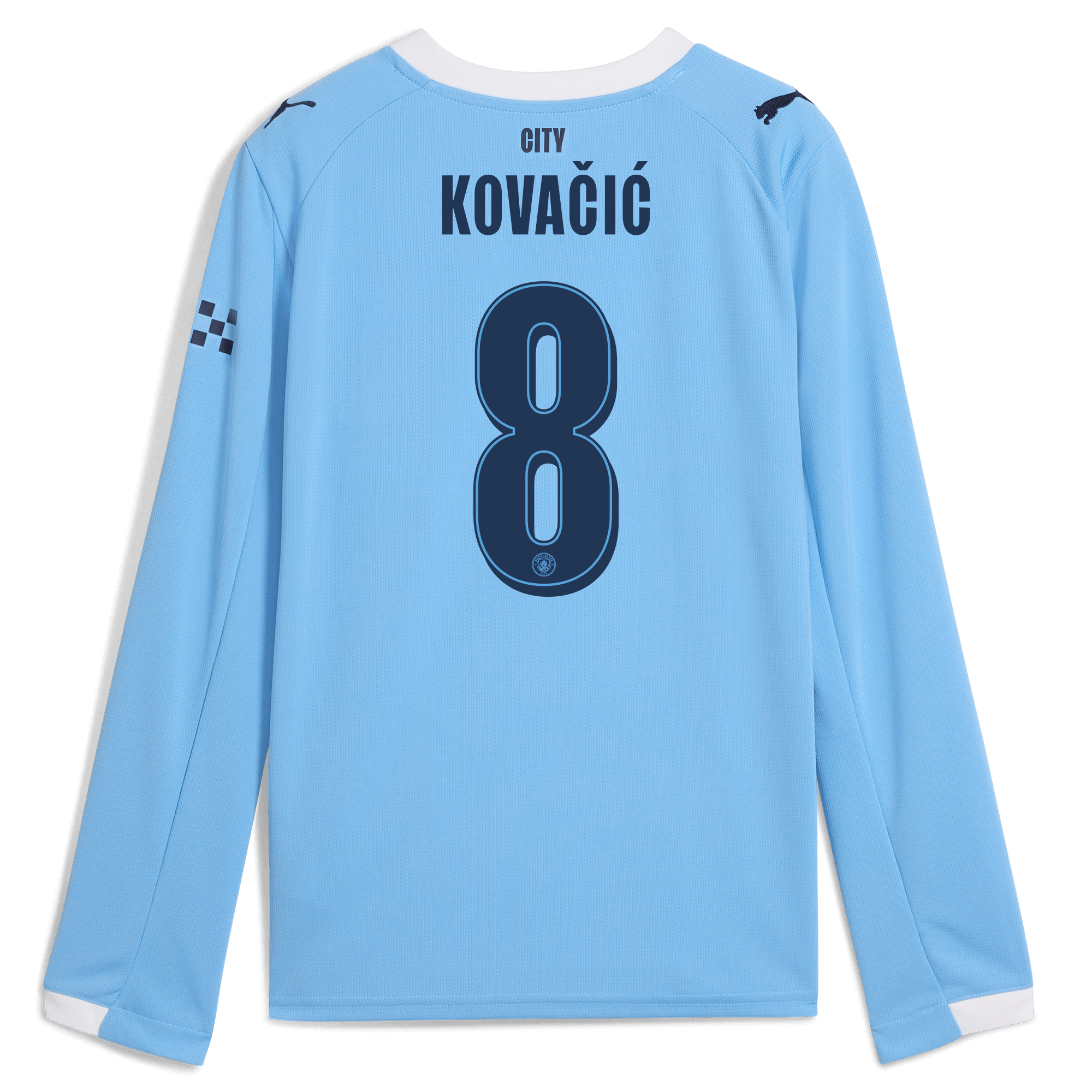 Manchester City kids manchester city man city home jersey 202526 long sleeve with kovacic 8 printing Collection - ManchesterCitystore.com