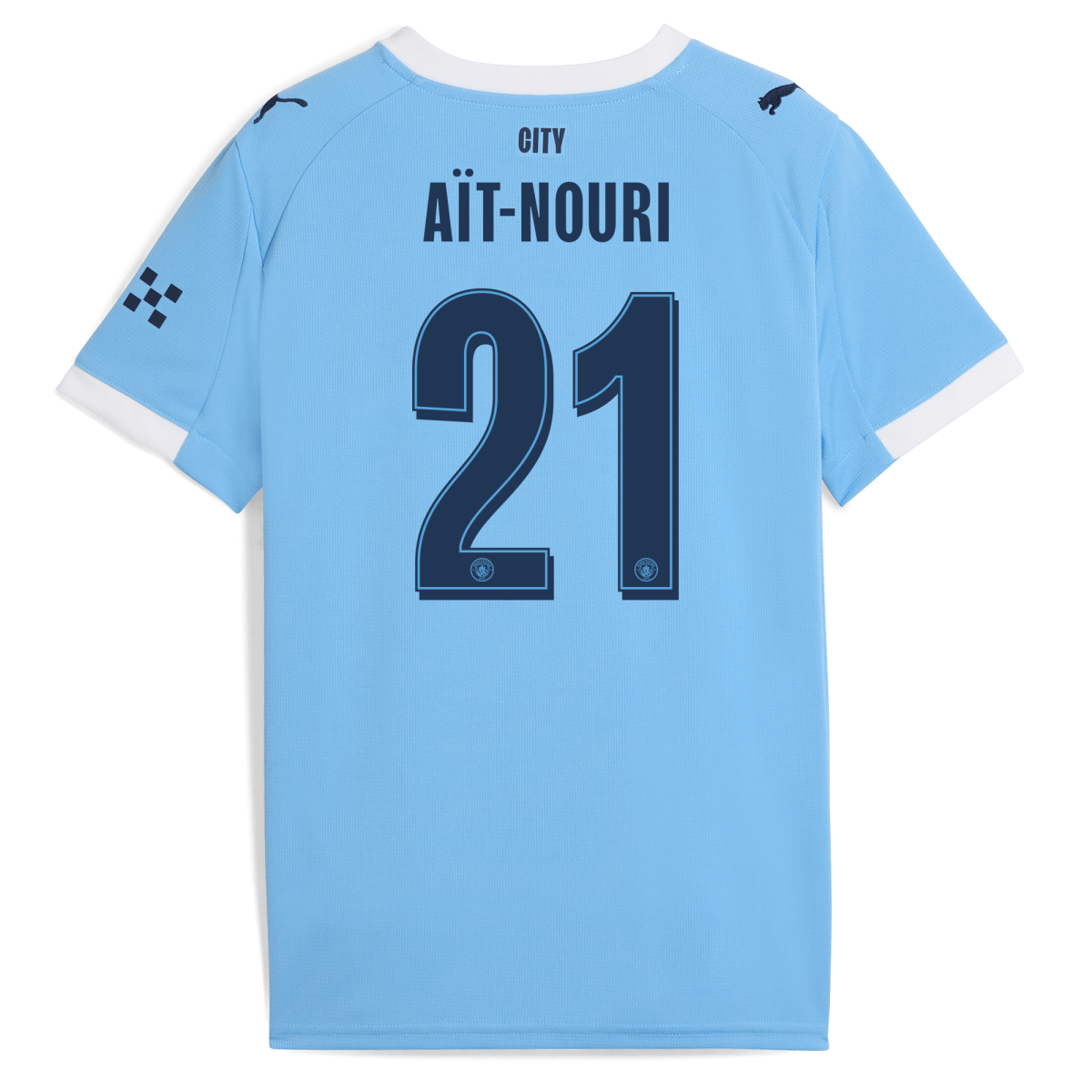 Manchester City kids manchester city man city home jersey 202526 with ait-nouri 21 printing Collection - ManchesterCitystore.com