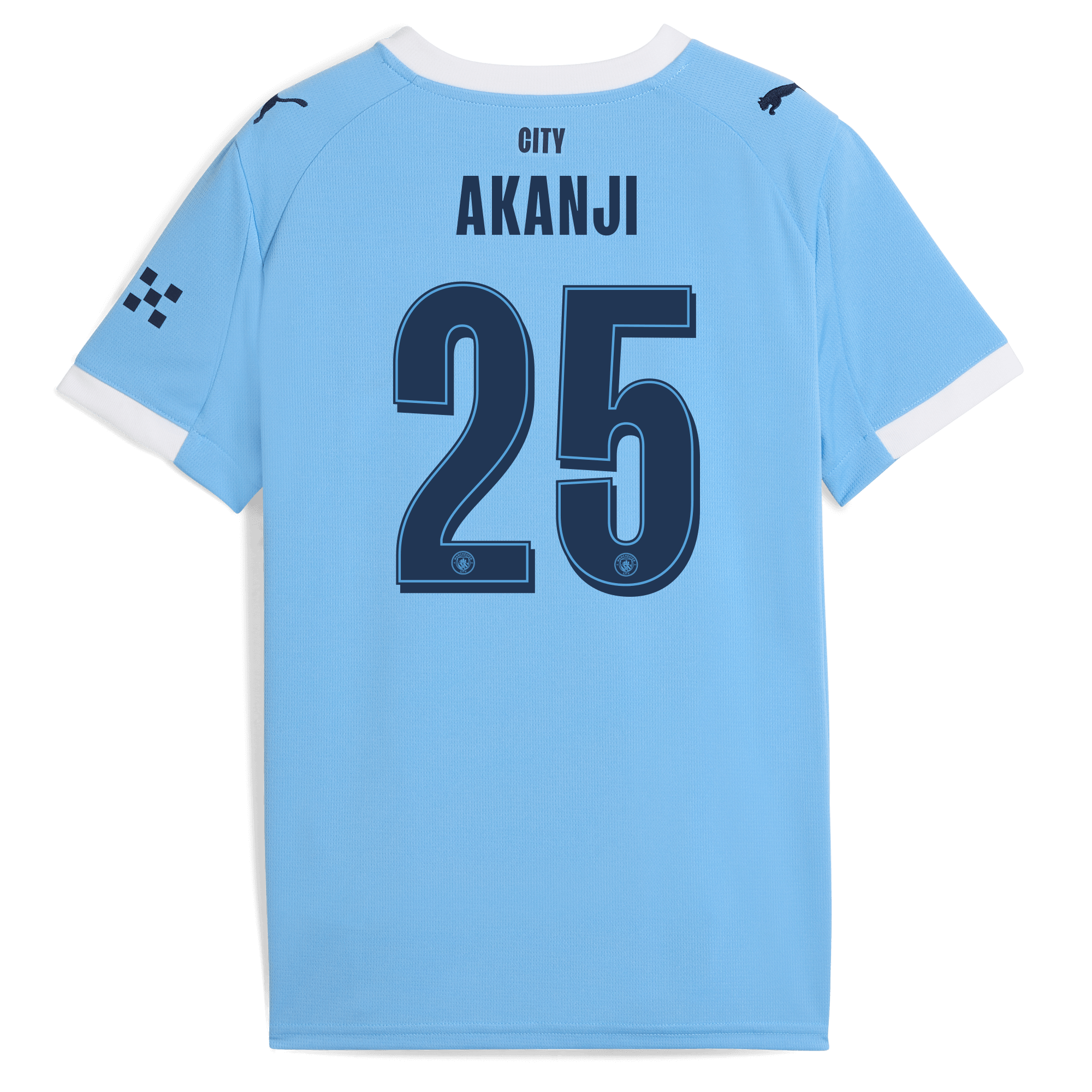 Manchester City kids manchester city man city home jersey 202526 with akanji 25 printing Collection - ManchesterCitystore.com