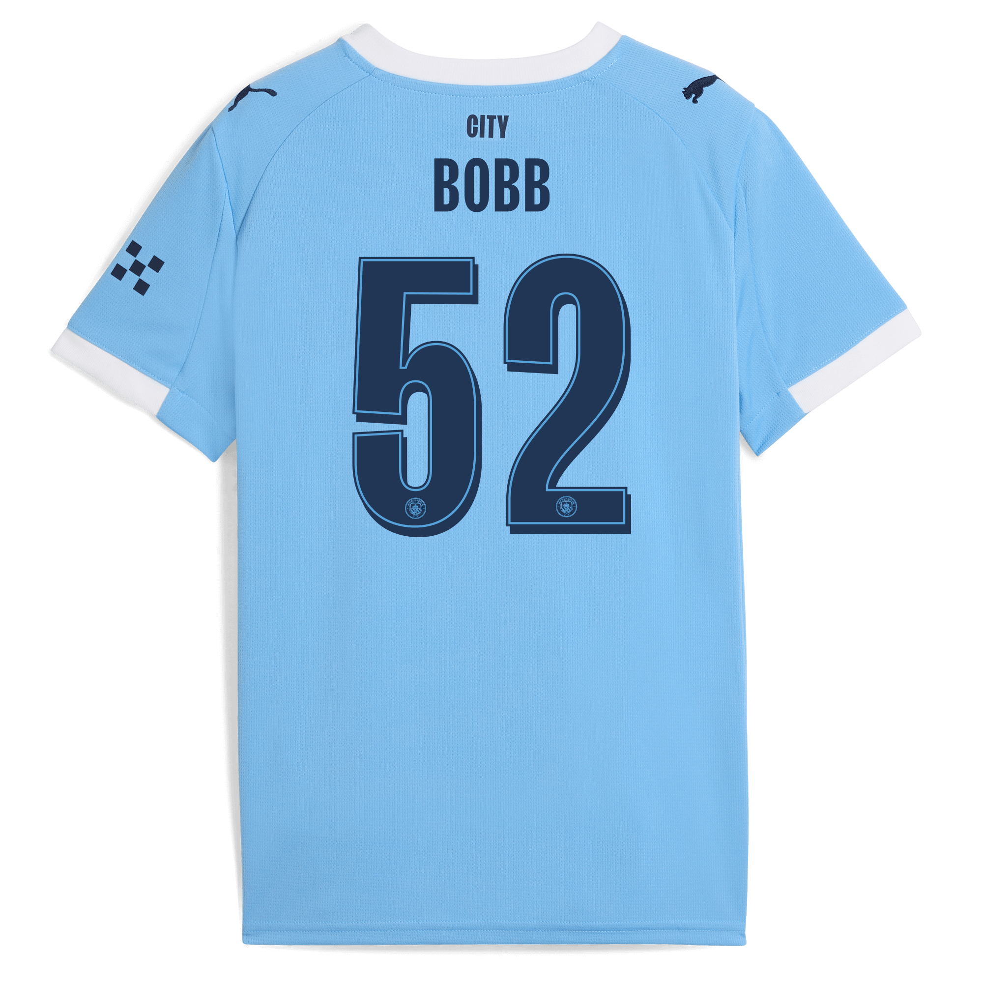 Manchester City kids manchester city man city home jersey 202526 with bobb 52 printing Collection - ManchesterCitystore.com