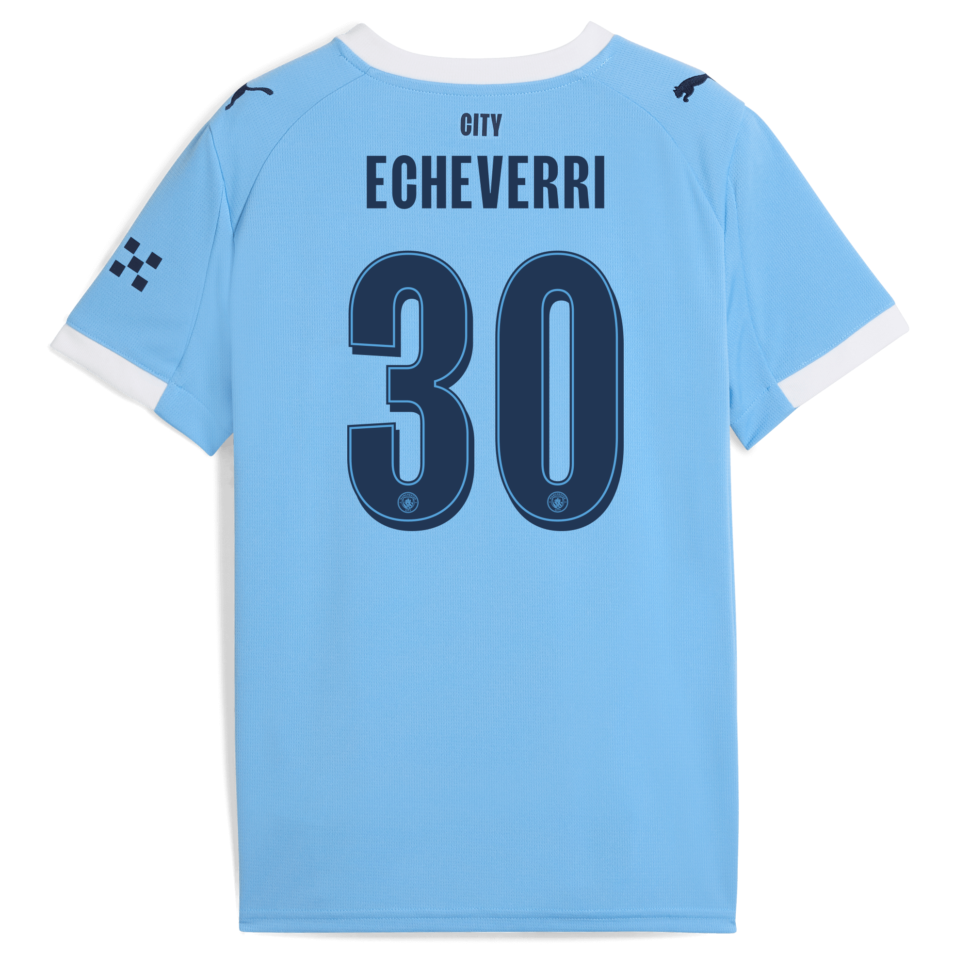 Manchester City kids manchester city man city home jersey 202526 with echeverri 30 printing Collection - ManchesterCitystore.com