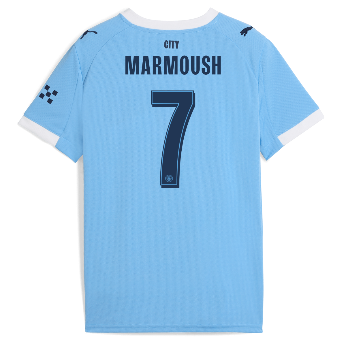 Manchester City kids manchester city man city home jersey 202526 with marmoush 7 printing Collection - ManchesterCitystore.com