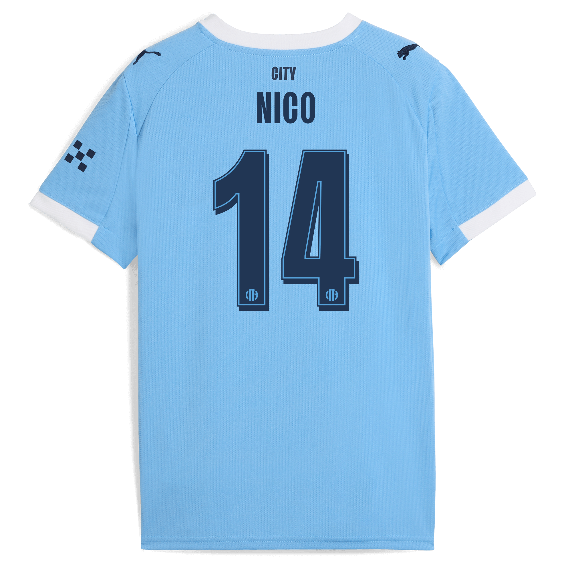Manchester City kids manchester city man city home jersey 202526 with nico 14 printing Collection - ManchesterCitystore.com