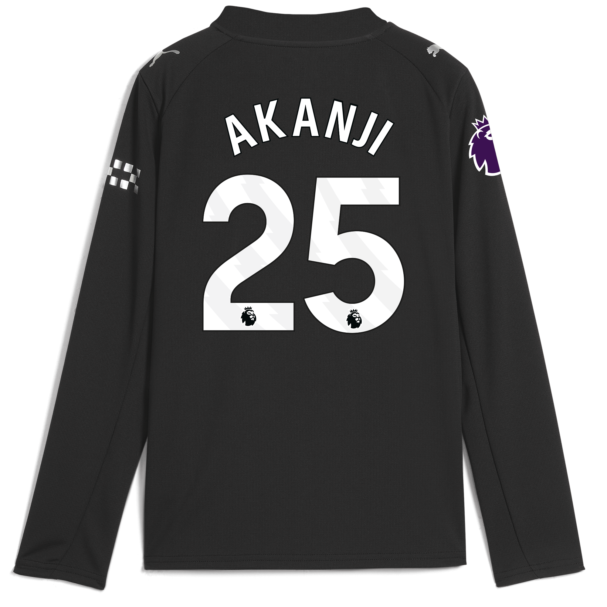 Manchester City kids manchester city premier league away jersey 202526 long sleeve with akanji 25 printing Collection - ManchesterCitystore.com