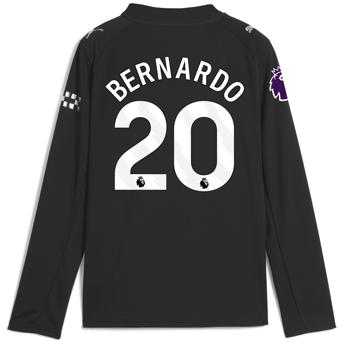 Manchester City kids manchester city premier league away jersey 202526 long sleeve with bernardo 20 printing Collection - ManchesterCitystore.com