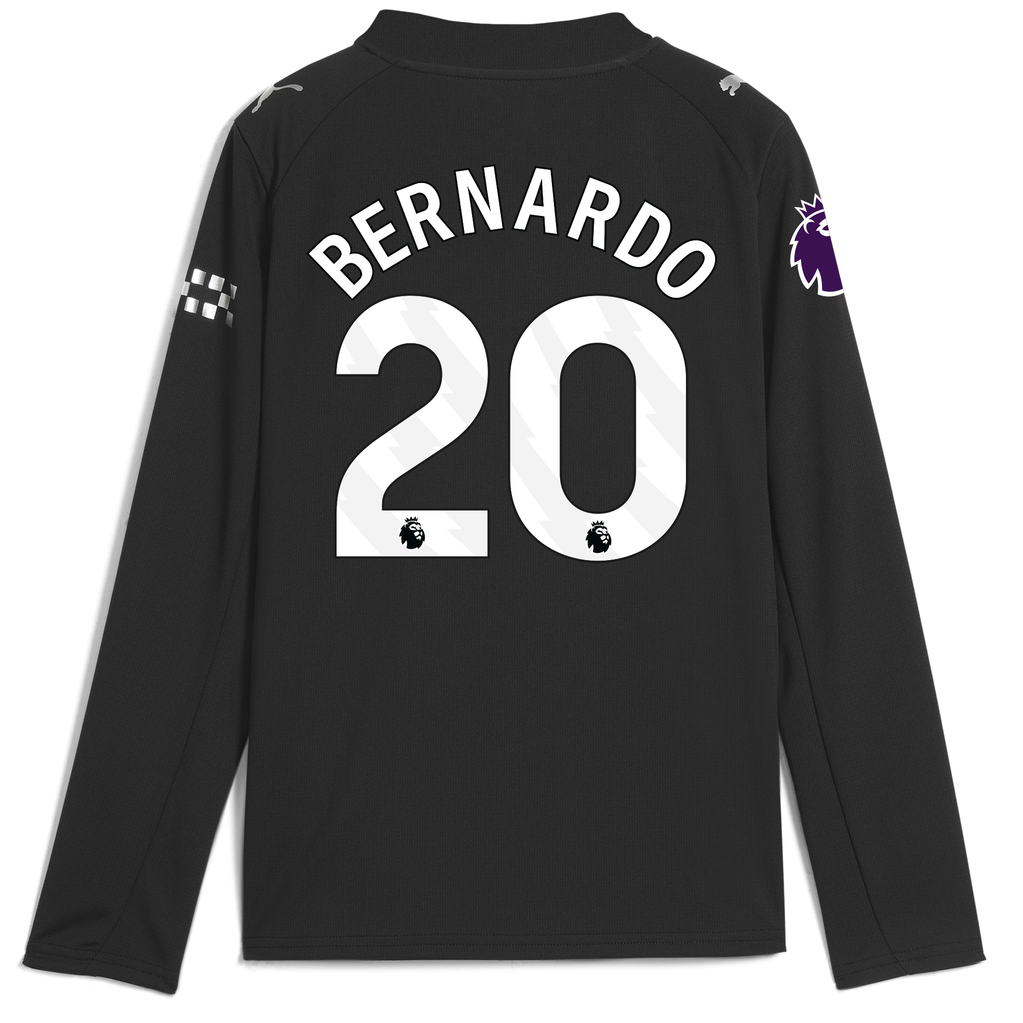 Manchester City kids manchester city premier league away jersey 202526 long sleeve with bernardo 20 printing Collection - ManchesterCitystore.com