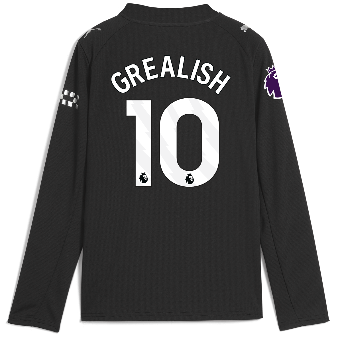 Manchester City kids manchester city premier league away jersey 202526 long sleeve with grealish 10 printing Collection - ManchesterCitystore.com