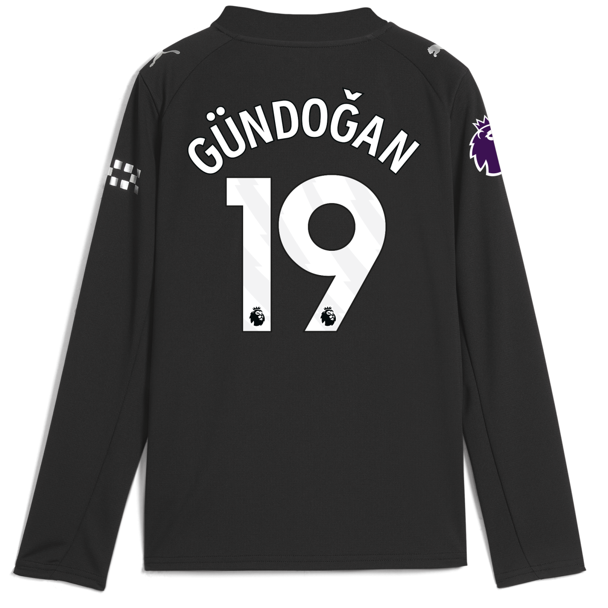 Manchester City kids manchester city premier league away jersey 202526 long sleeve with gundogan 19 printing Collection - ManchesterCitystore.com