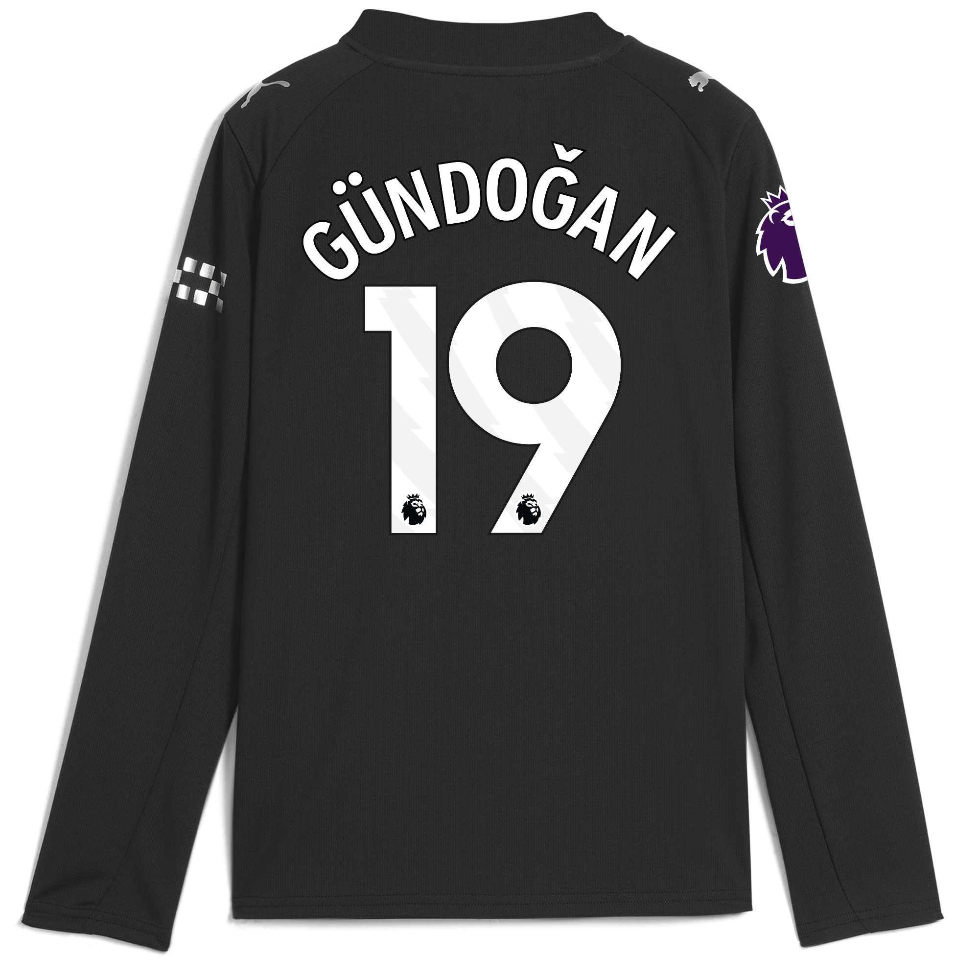 Manchester City kids manchester city premier league away jersey 202526 long sleeve with gundogan 19 printing Collection - ManchesterCitystore.com